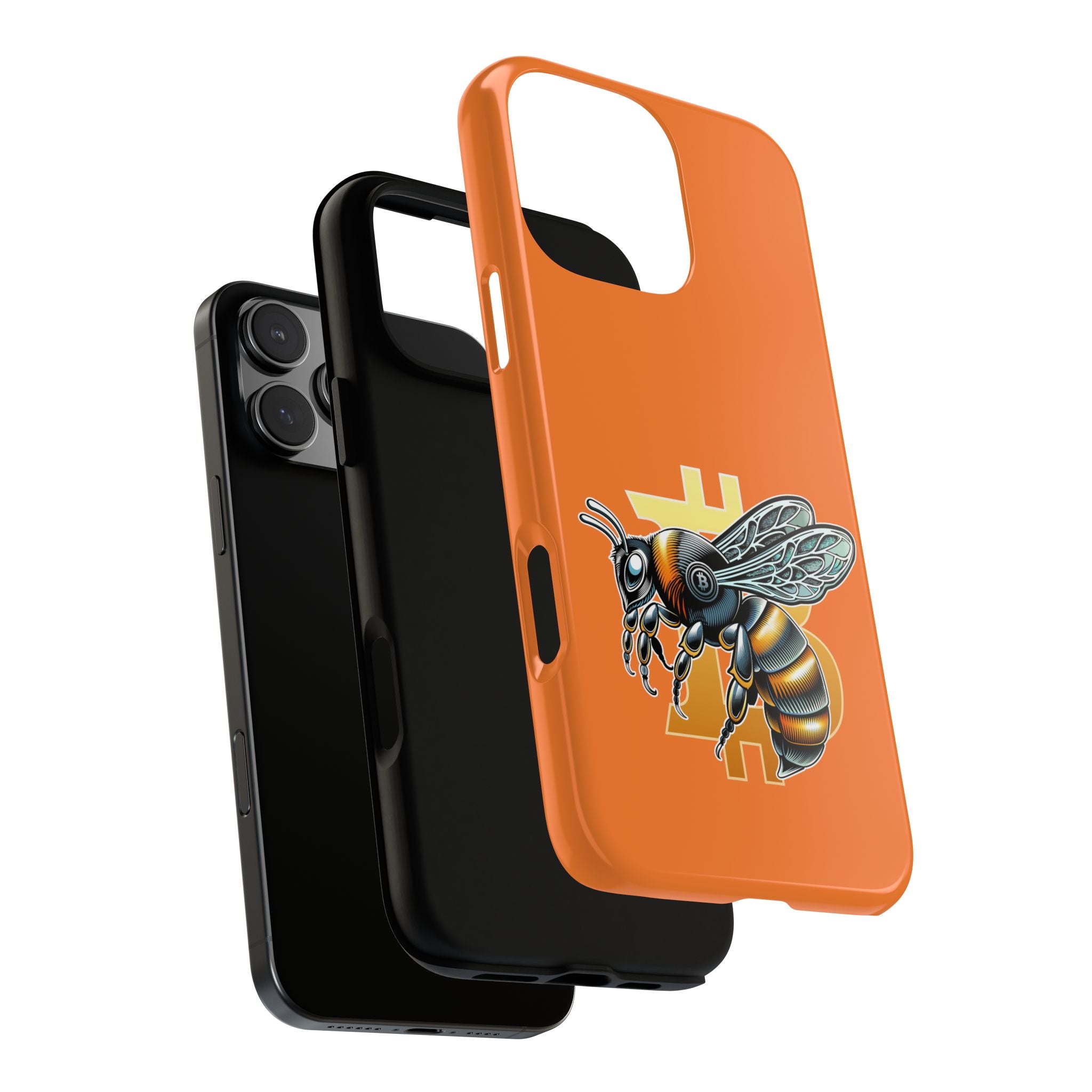 "CypherHornet-Bitcoin" Designer Phone Case - Bright Orange Protective Smartphone Cover | Crypto Gift