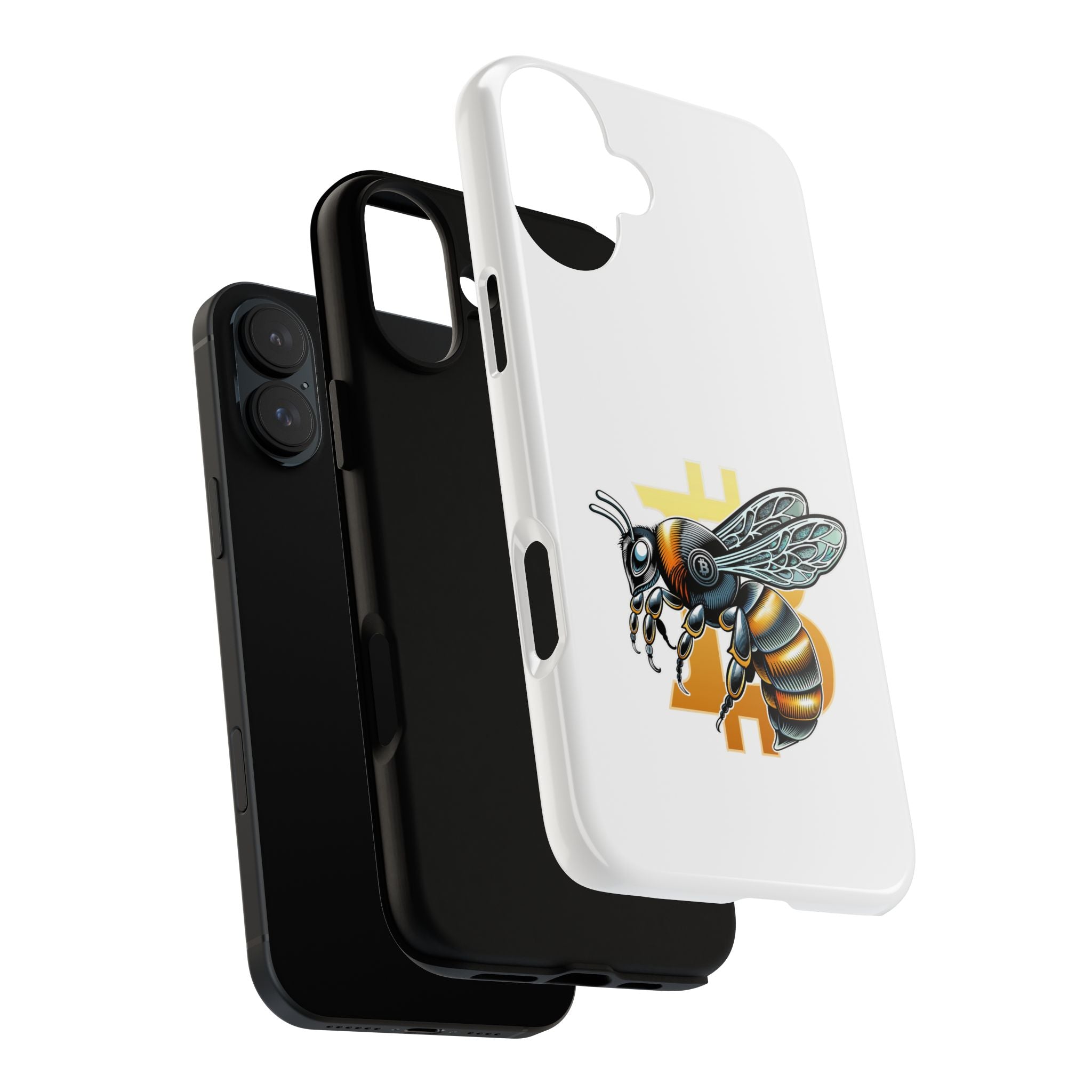 Bitcoin*Wasp Phone Case — Crypto Honeycomb Protective Tough Case | Crypto Gift