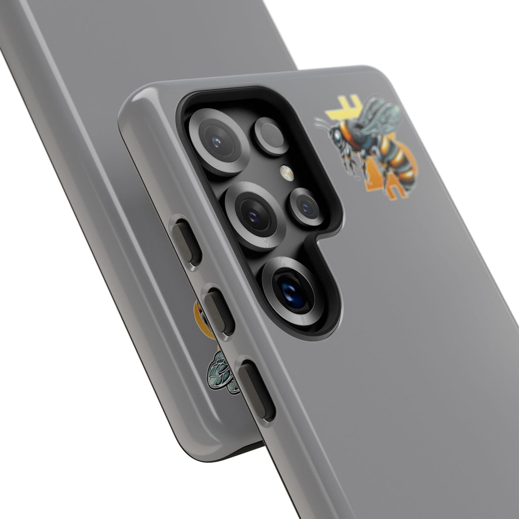 Bitcoin*Wasp Tough Phone Case — Protective Hard Shell Case with Honeycomb Accent | Crypto Gift