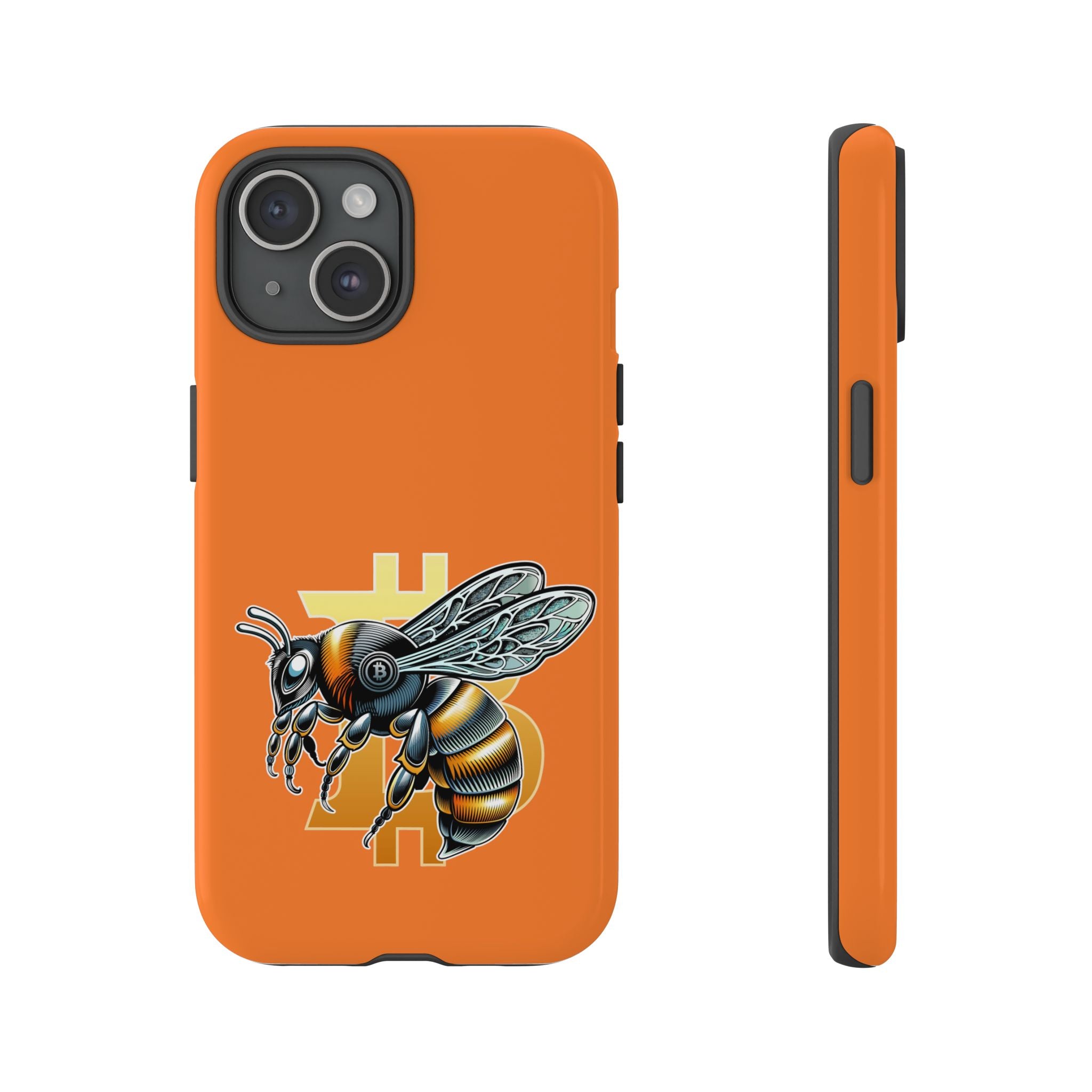 "CypherHornet-Bitcoin" Designer Phone Case - Bright Orange Protective Smartphone Cover | Crypto Gift