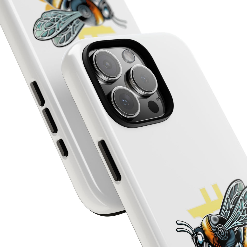 Bitcoin*Wasp Phone Case — Crypto Honeycomb Protective Tough Case | Crypto Gift