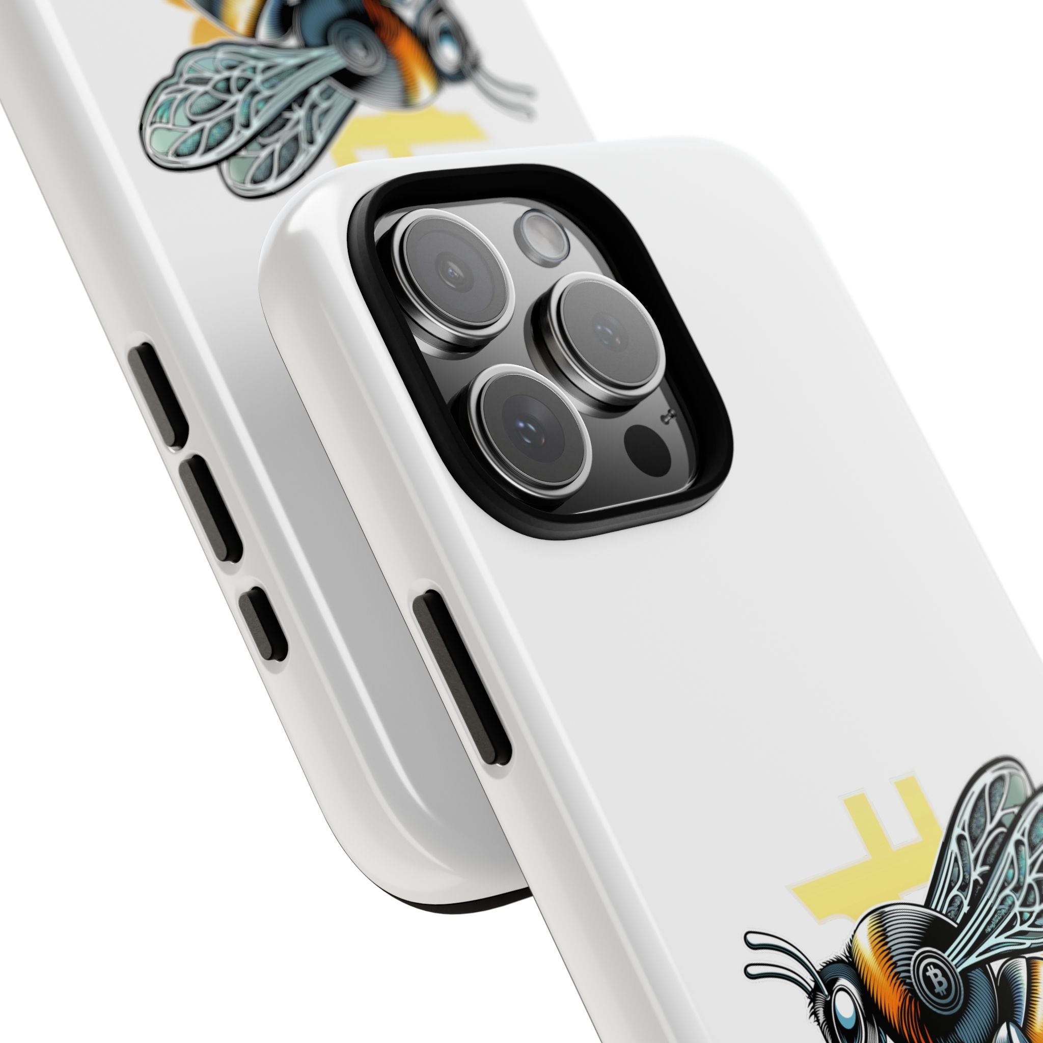 Bitcoin*Wasp Phone Case — Crypto Honeycomb Protective Tough Case | Crypto Gift