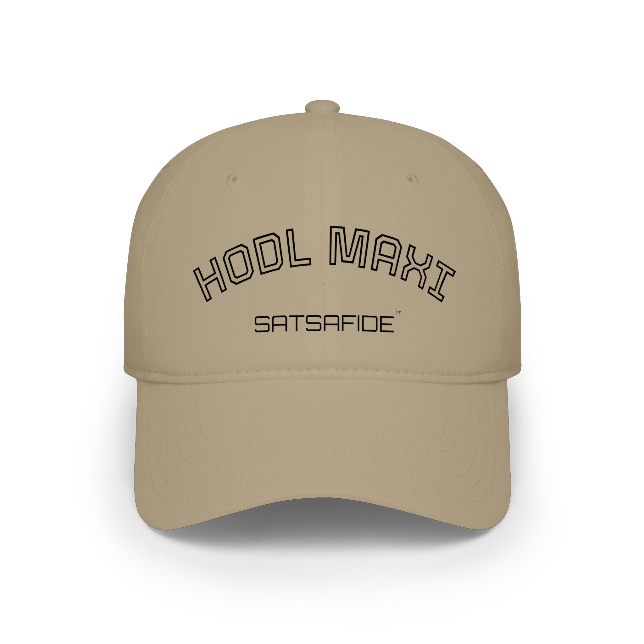 "HODL MAXI SATSAFIED" — Low Profile Easy Wear Baseball Hat | Crypto Gift