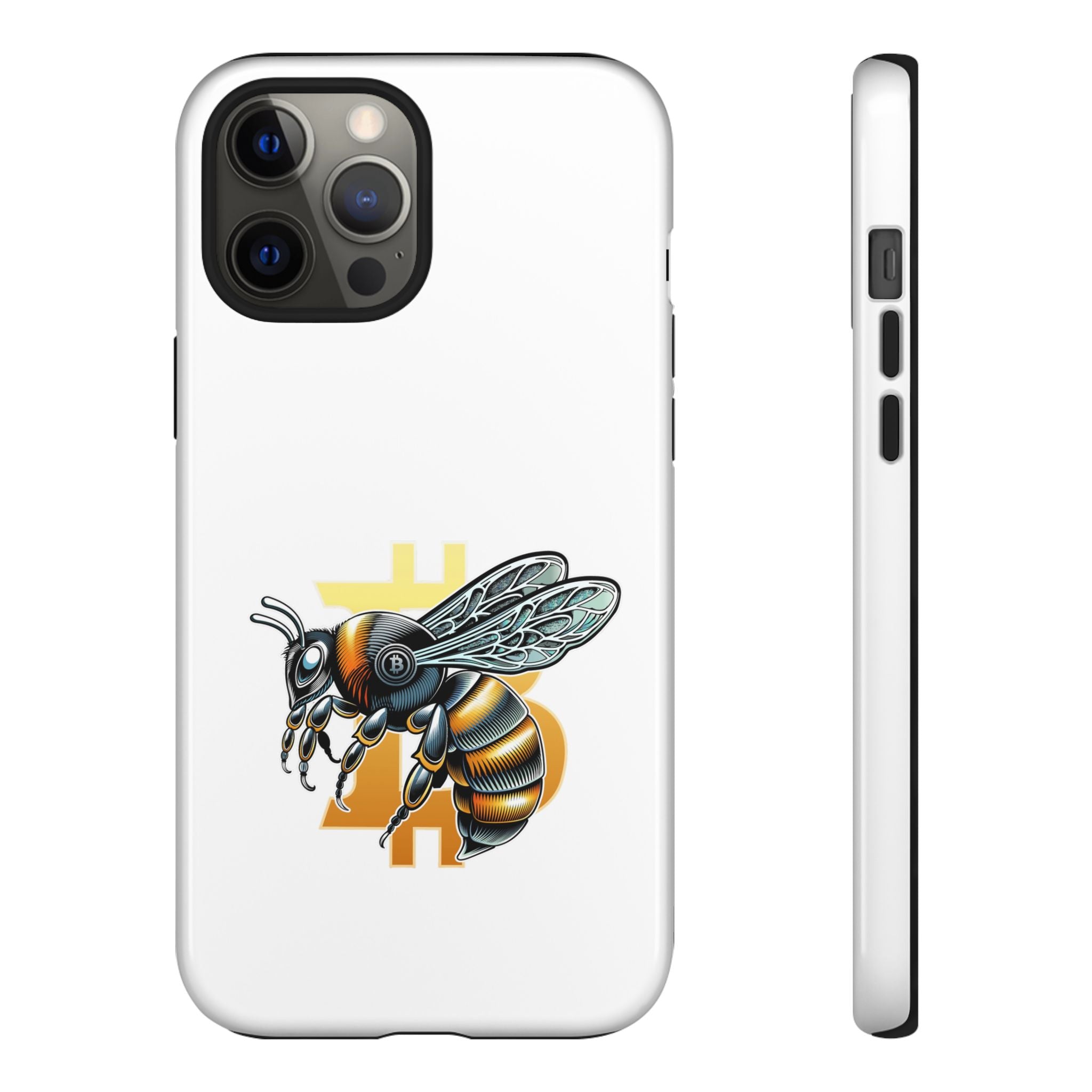 Bitcoin*Wasp Phone Case — Crypto Honeycomb Protective Tough Case | Crypto Gift