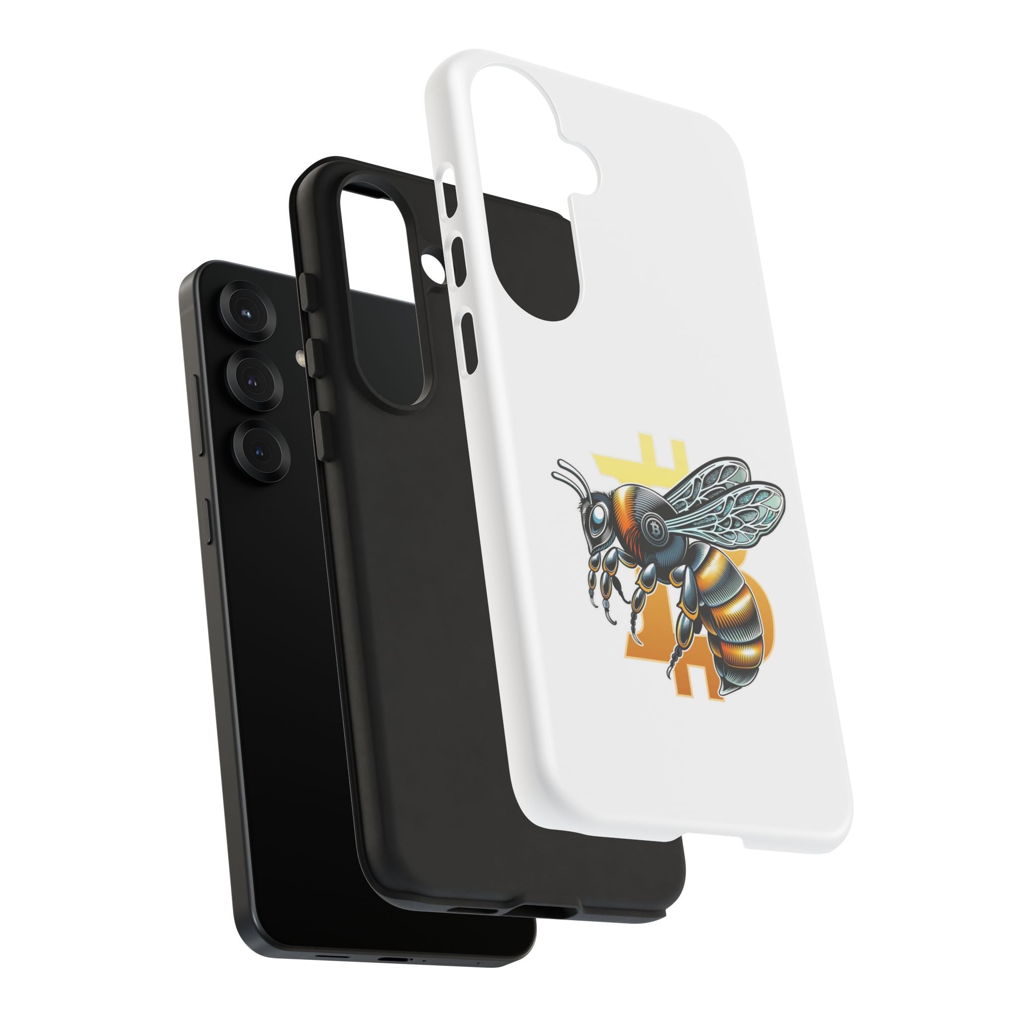Bitcoin*Wasp Phone Case — Crypto Honeycomb Protective Tough Case | Crypto Gift