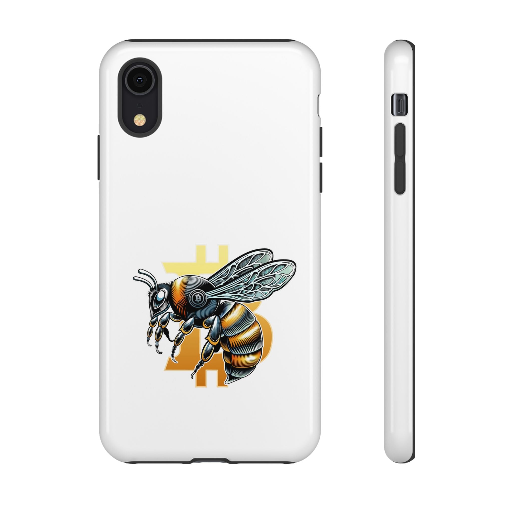 Bitcoin*Wasp Phone Case — Crypto Honeycomb Protective Tough Case | Crypto Gift