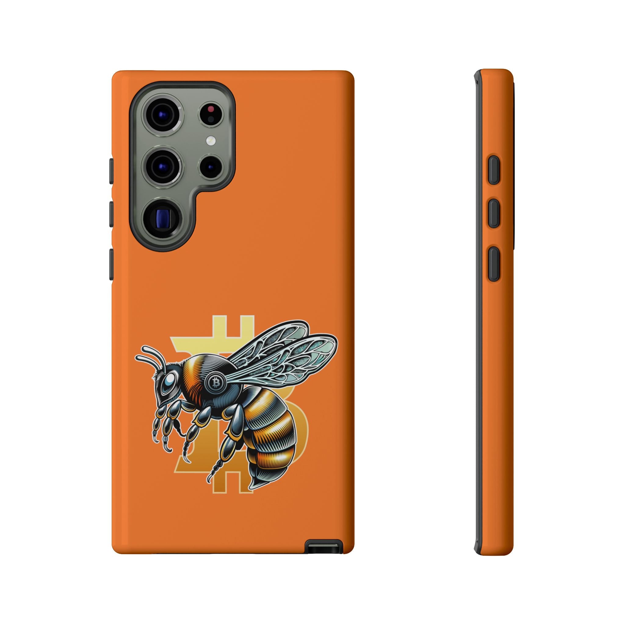Bitcoin*Wasp Designer Phone Case - Bright Orange Protective Smartphone Cover | Crypto Gift