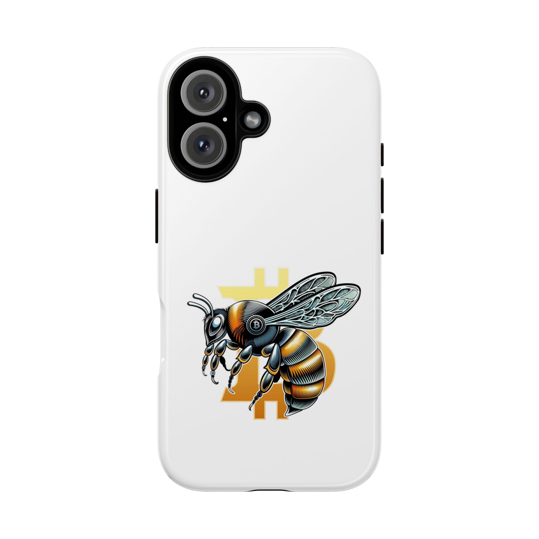 Bitcoin*Wasp Phone Case — Crypto Honeycomb Protective Tough Case | Crypto Gift