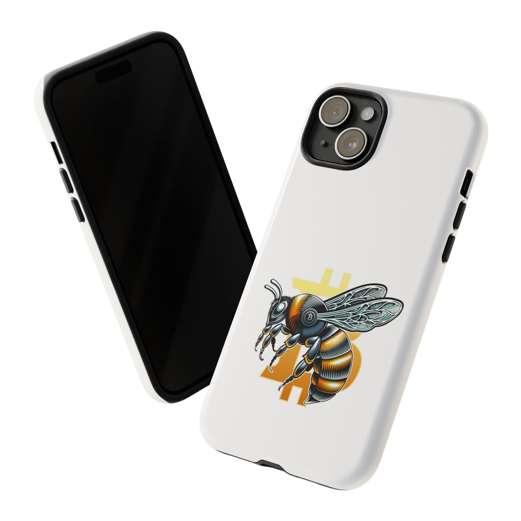 Bitcoin*Wasp Phone Case — Crypto Honeycomb Protective Tough Case | Crypto Gift