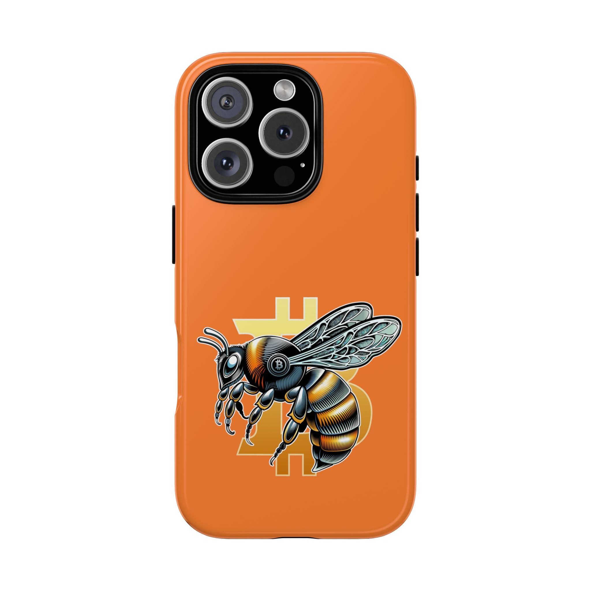 "CypherHornet-Bitcoin" Designer Phone Case - Bright Orange Protective Smartphone Cover | Crypto Gift