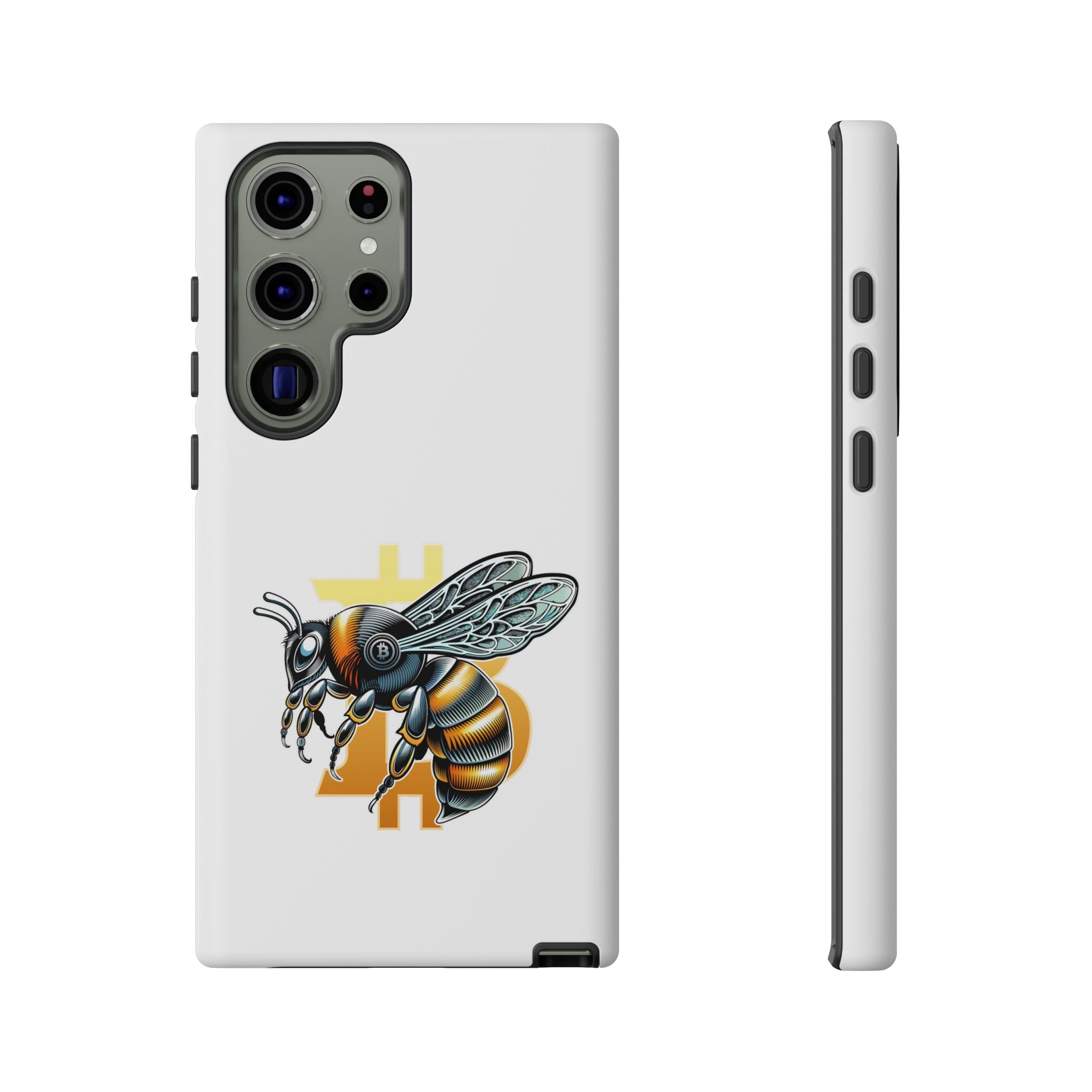 Bitcoin*Wasp Phone Case — Crypto Honeycomb Protective Tough Case | Crypto Gift