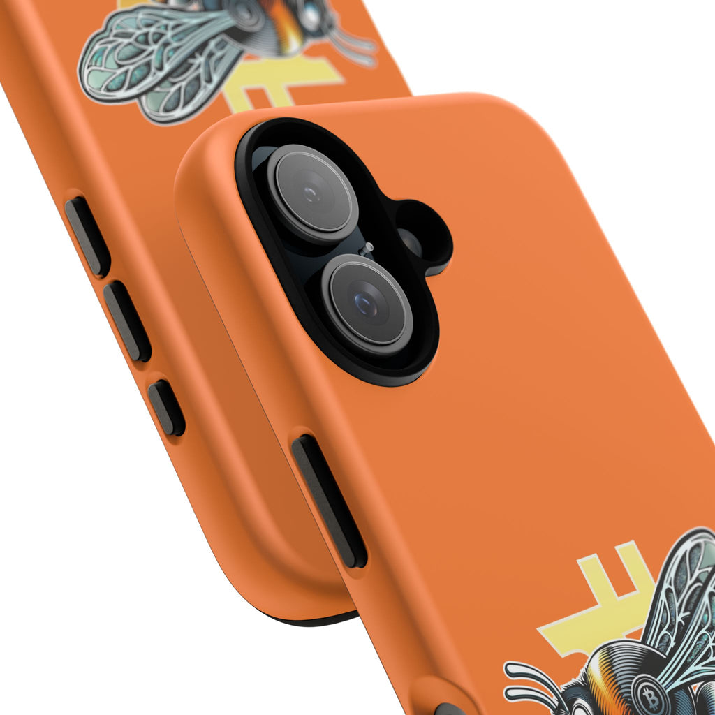 "CypherHornet-Bitcoin" Designer Phone Case - Bright Orange Protective Smartphone Cover | Crypto Gift