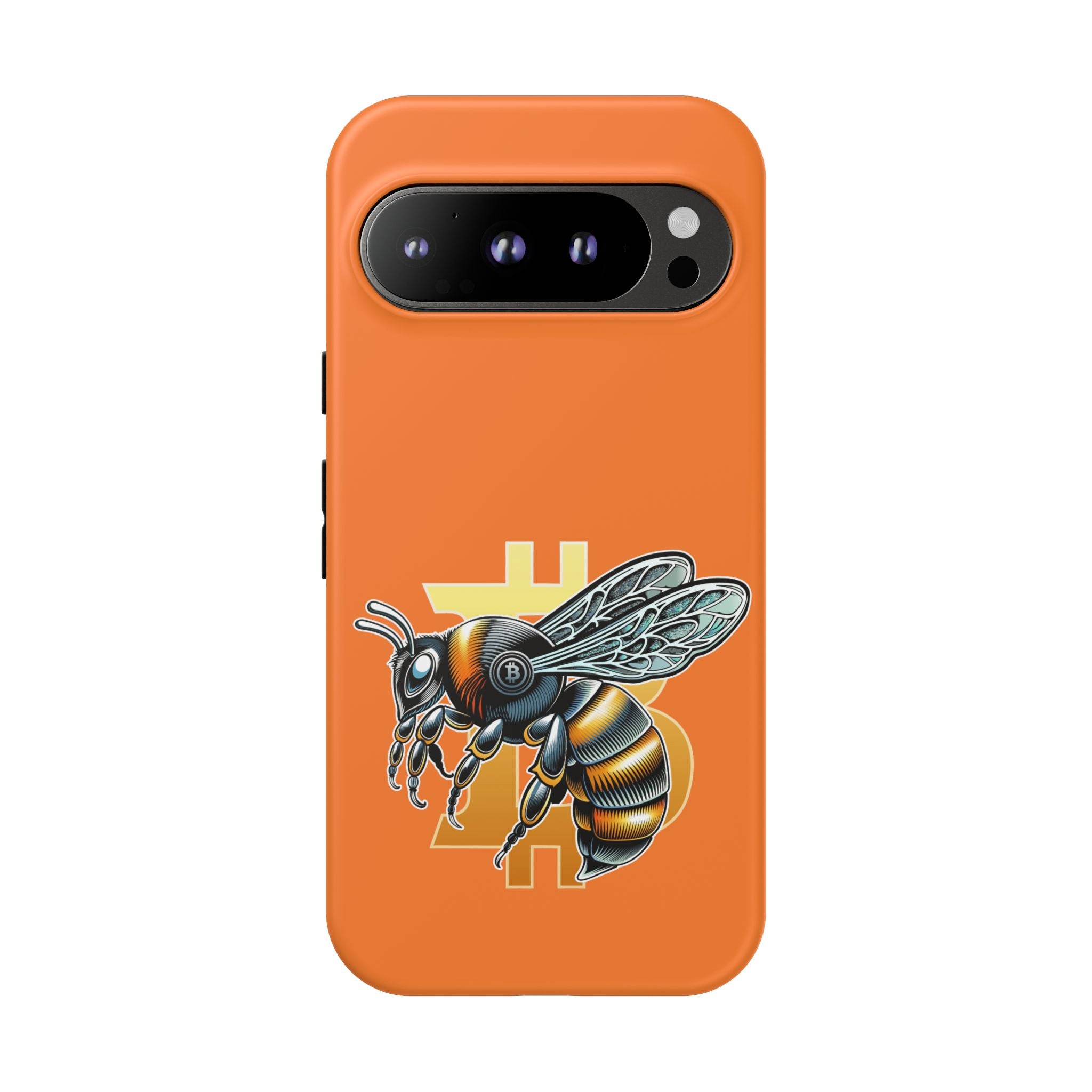 Bitcoin*Wasp Designer Phone Case - Bright Orange Protective Smartphone Cover | Crypto Gift