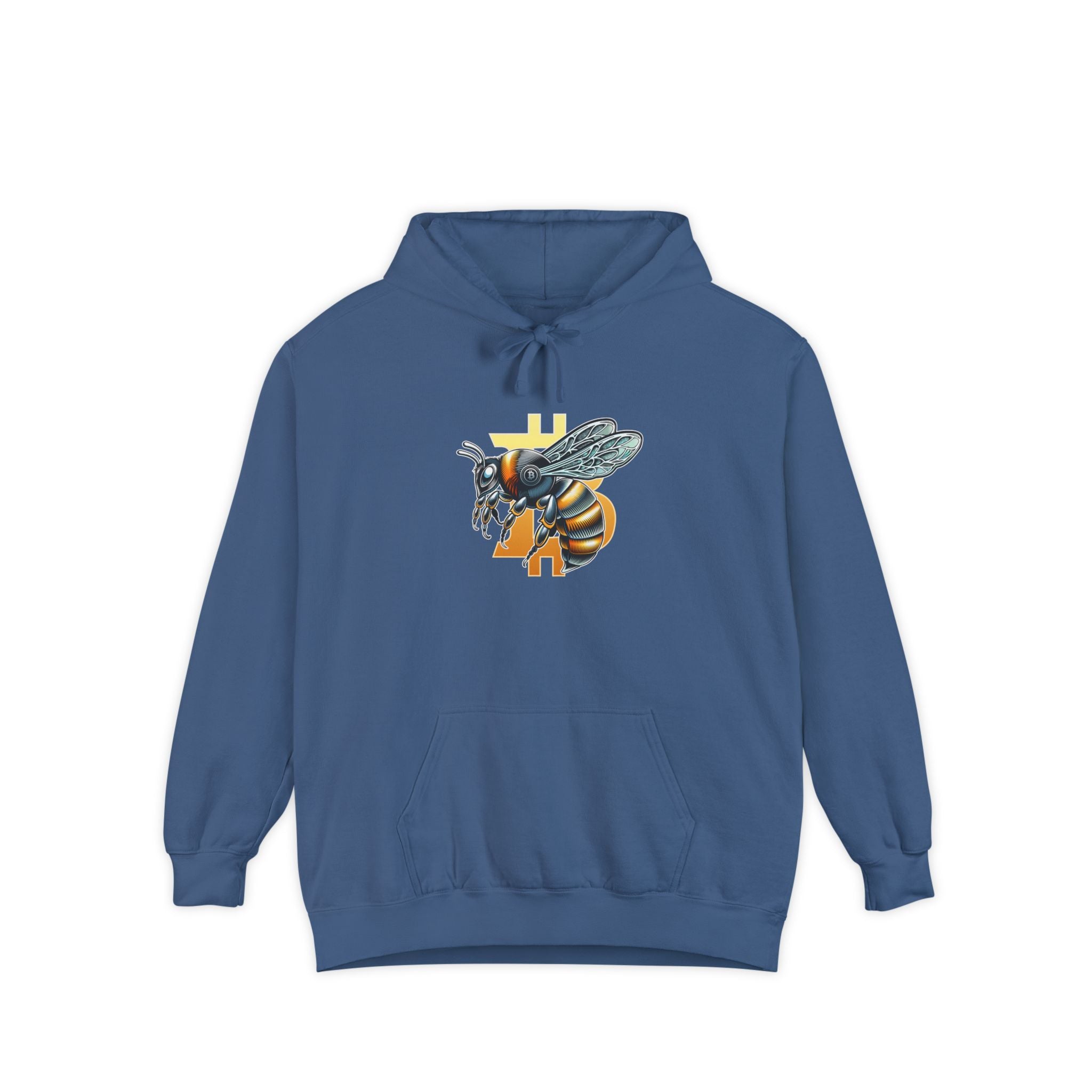 "Bitcoin/CypherHornet - Elemental Money" Bold Logo Custom Graphic Hoodie - HQ Colors Pullover |Crypto Gift 50