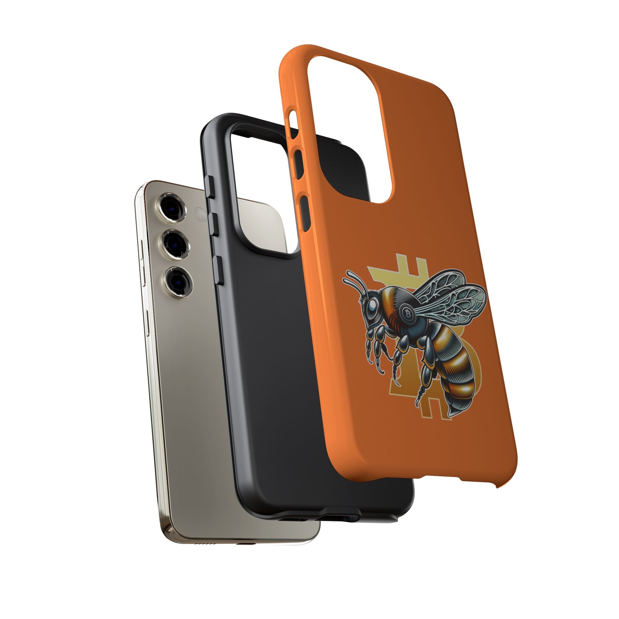 "CypherHornet-Bitcoin" Designer Phone Case - Bright Orange Protective Smartphone Cover | Crypto Gift