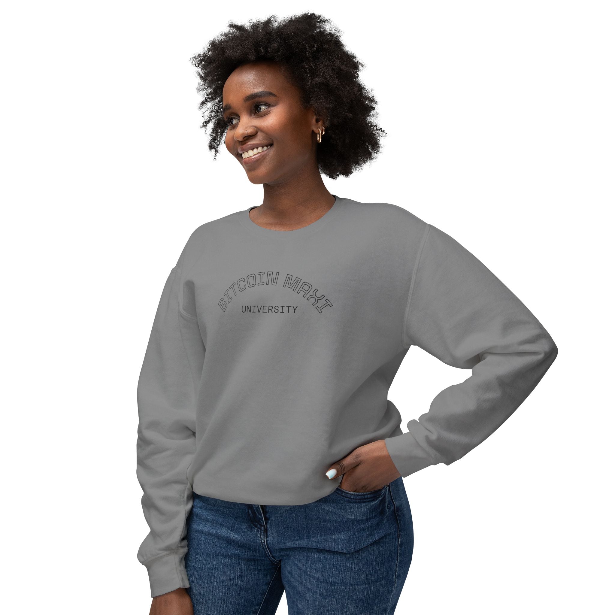 "BITCOIN MAXI" University" Crewneck Sweatshirt