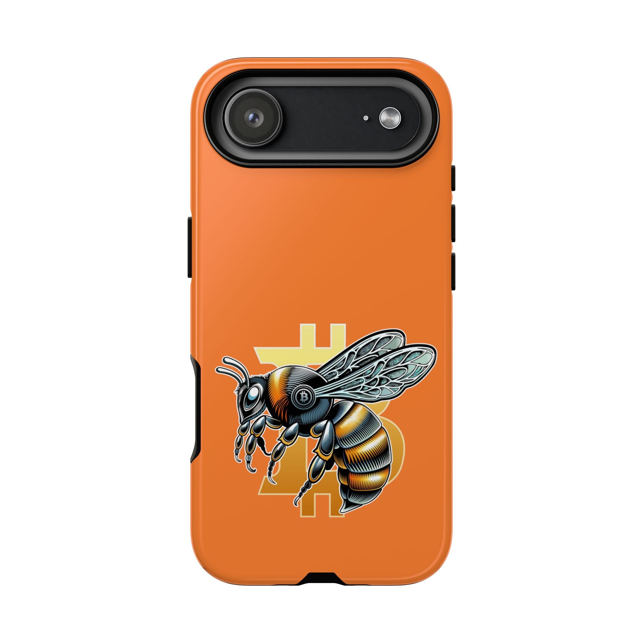 Bitcoin*Wasp Designer Phone Case - Bright Orange Protective Smartphone Cover | Crypto Gift