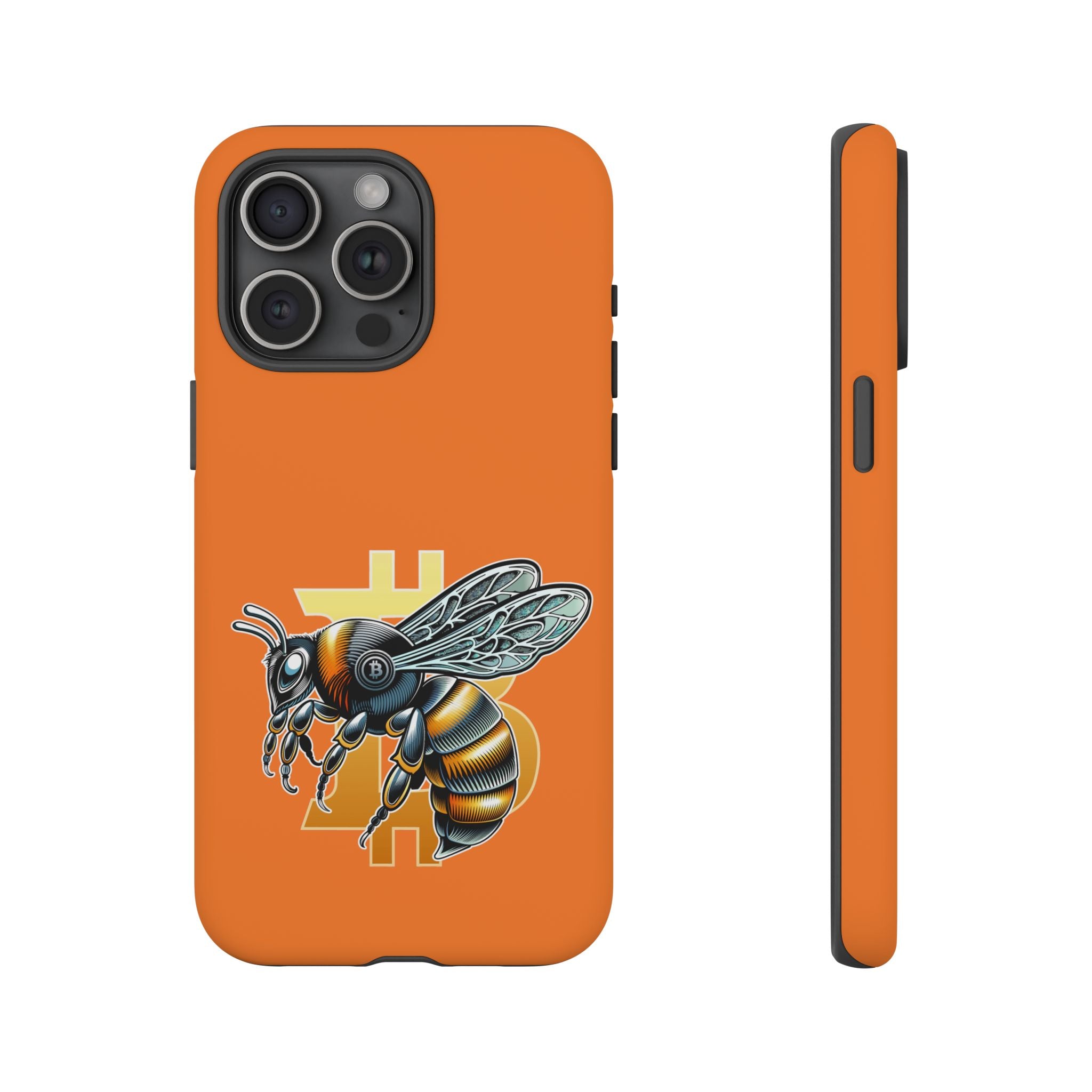"CypherHornet-Bitcoin" Designer Phone Case - Bright Orange Protective Smartphone Cover | Crypto Gift