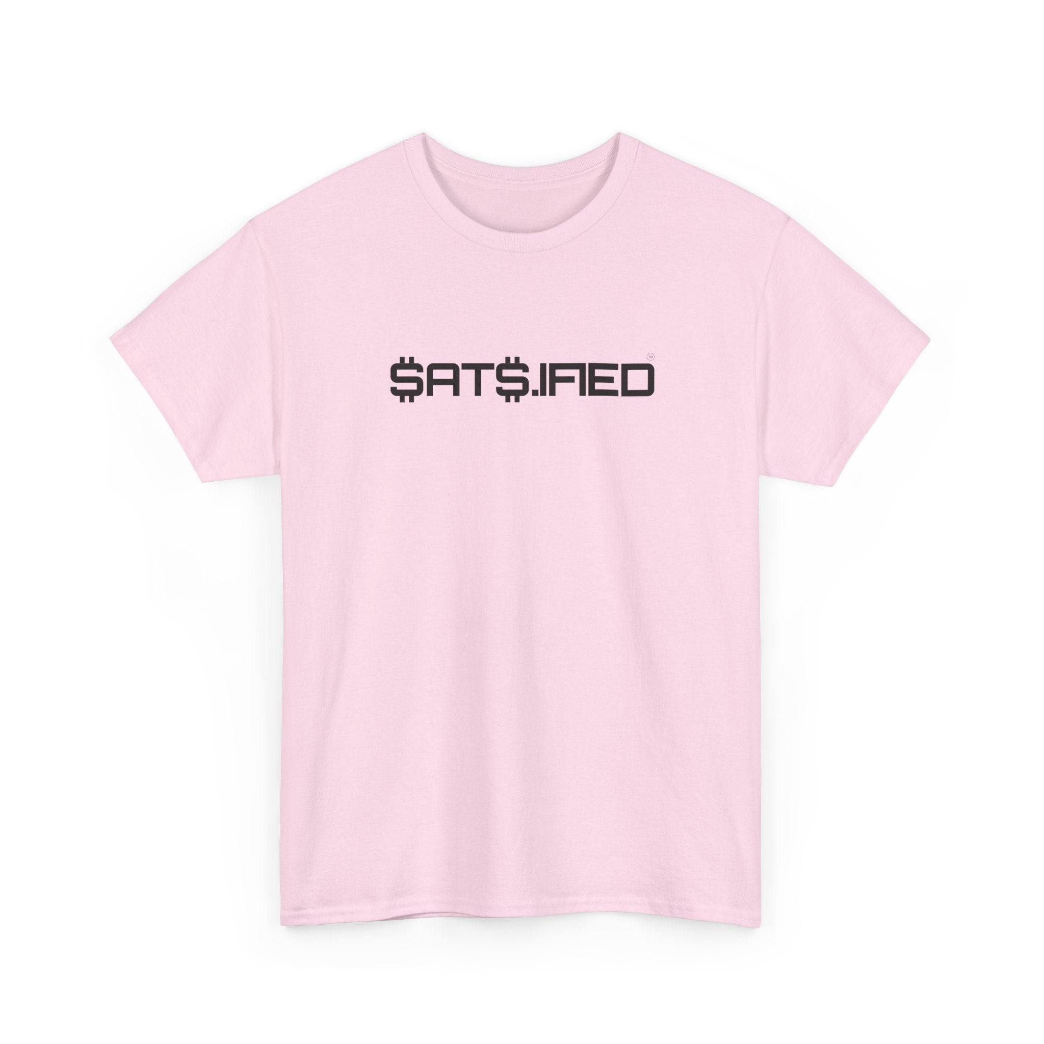 SATS.IFIED Minimalist Custom Design Black Ink Graphic Tee — Futuristic Tech Typography T-Shirt | Crypto Gift 91