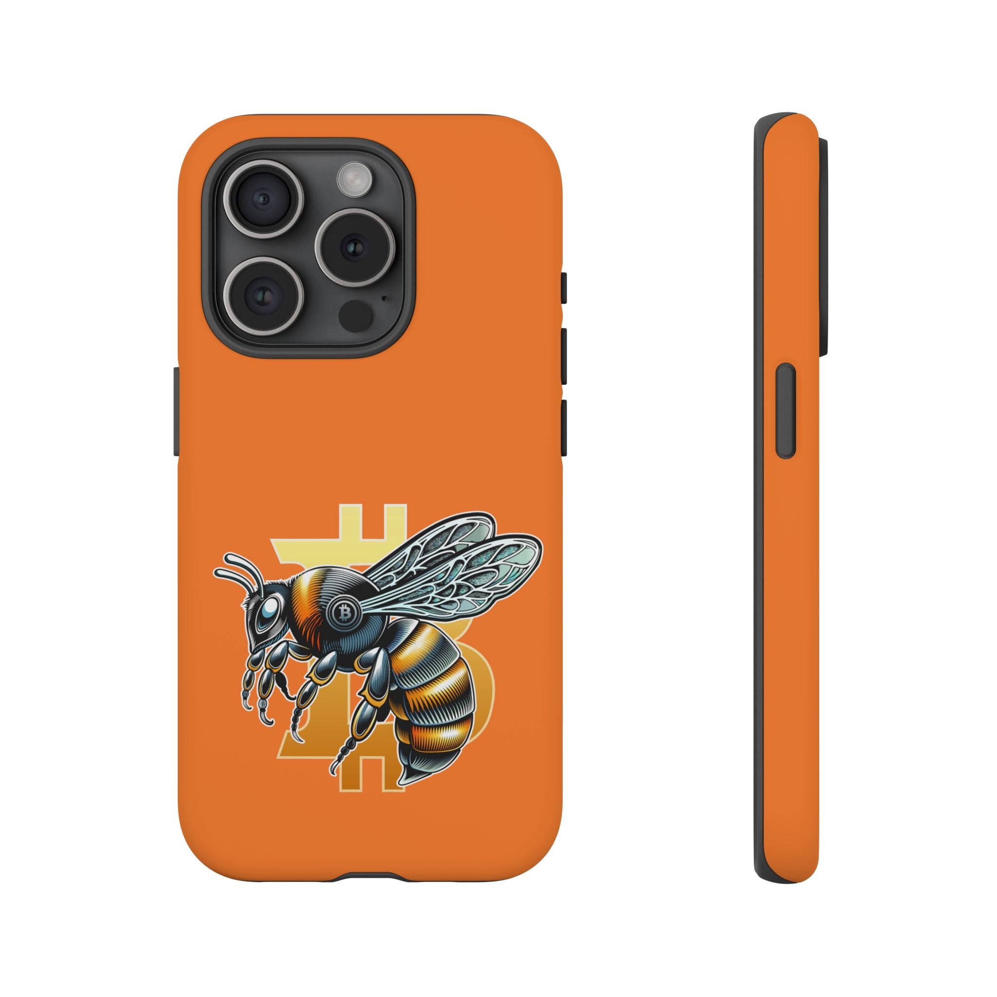 Bitcoin*Wasp Designer Phone Case - Bright Orange Protective Smartphone Cover | Crypto Gift