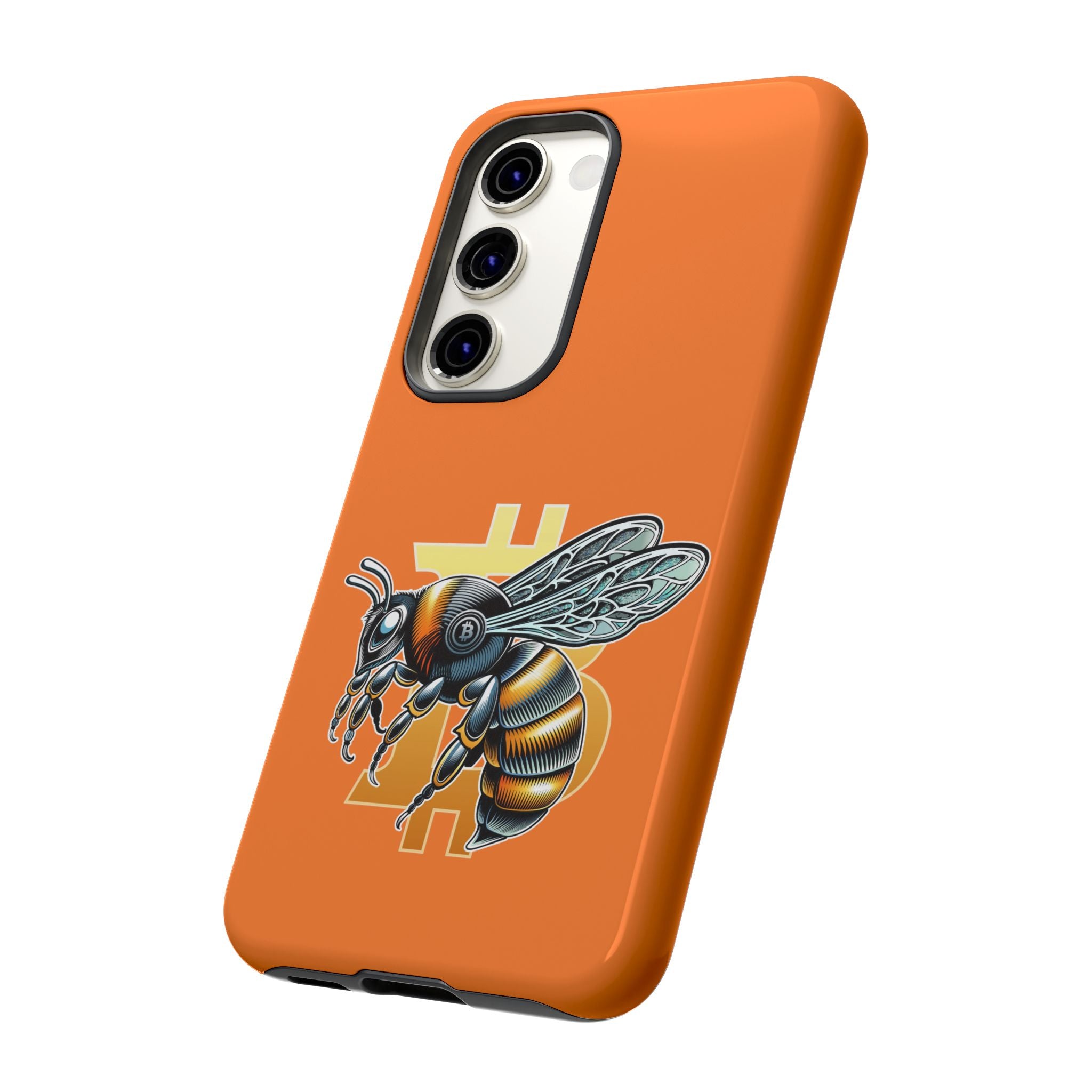Bitcoin*Wasp Designer Phone Case - Bright Orange Protective Smartphone Cover | Crypto Gift