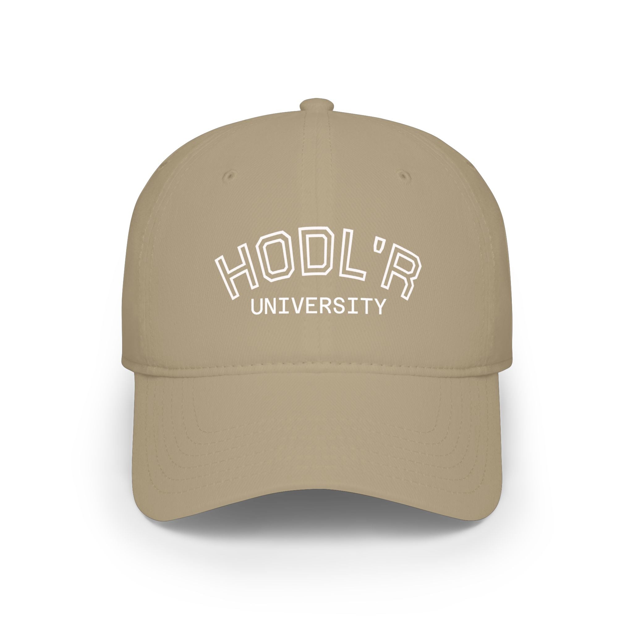HODL'R University Low-Profile Baseball Cap — Crypto HODL Hat