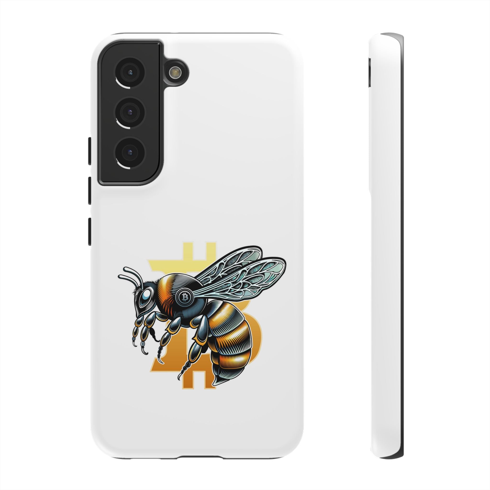 Bitcoin*Wasp Phone Case — Crypto Honeycomb Protective Tough Case | Crypto Gift