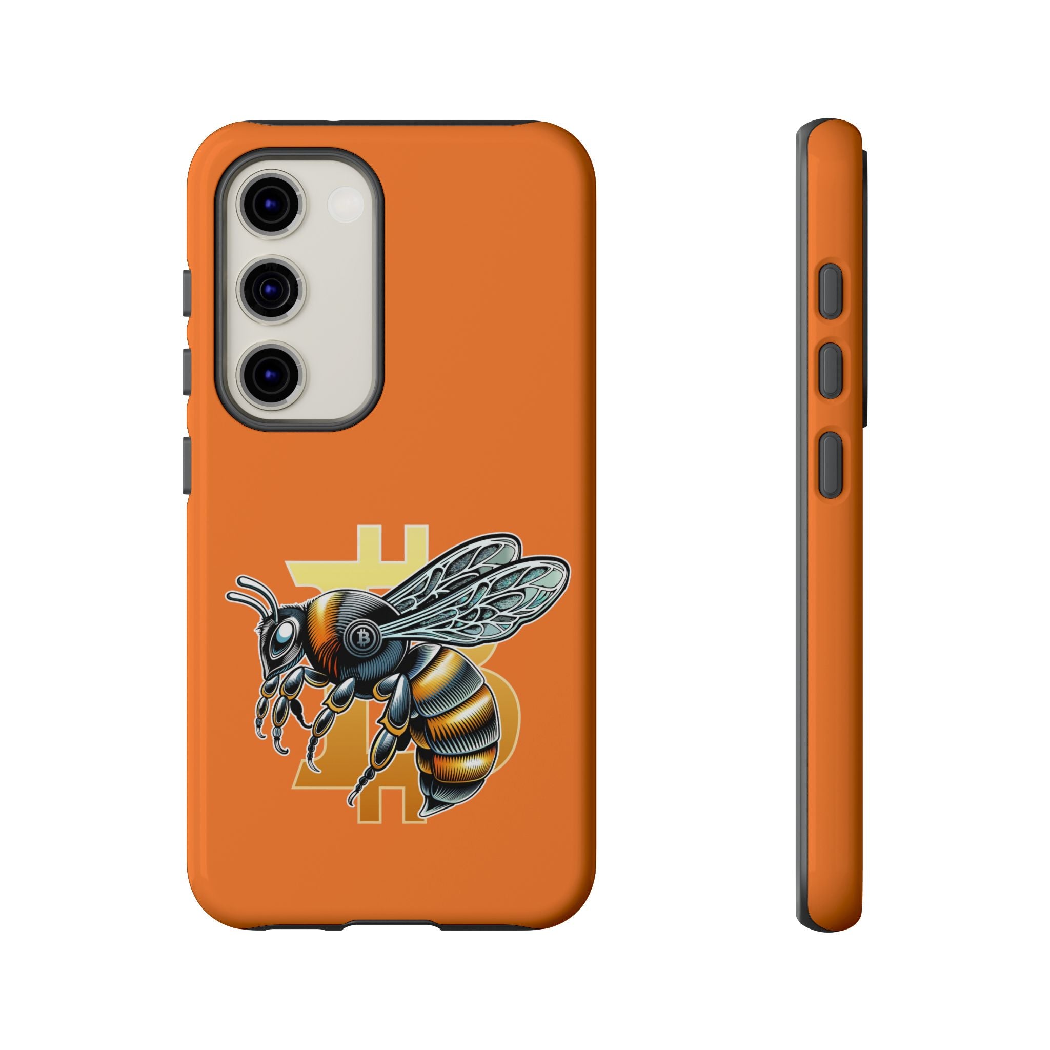 Bitcoin*Wasp Designer Phone Case - Bright Orange Protective Smartphone Cover | Crypto Gift