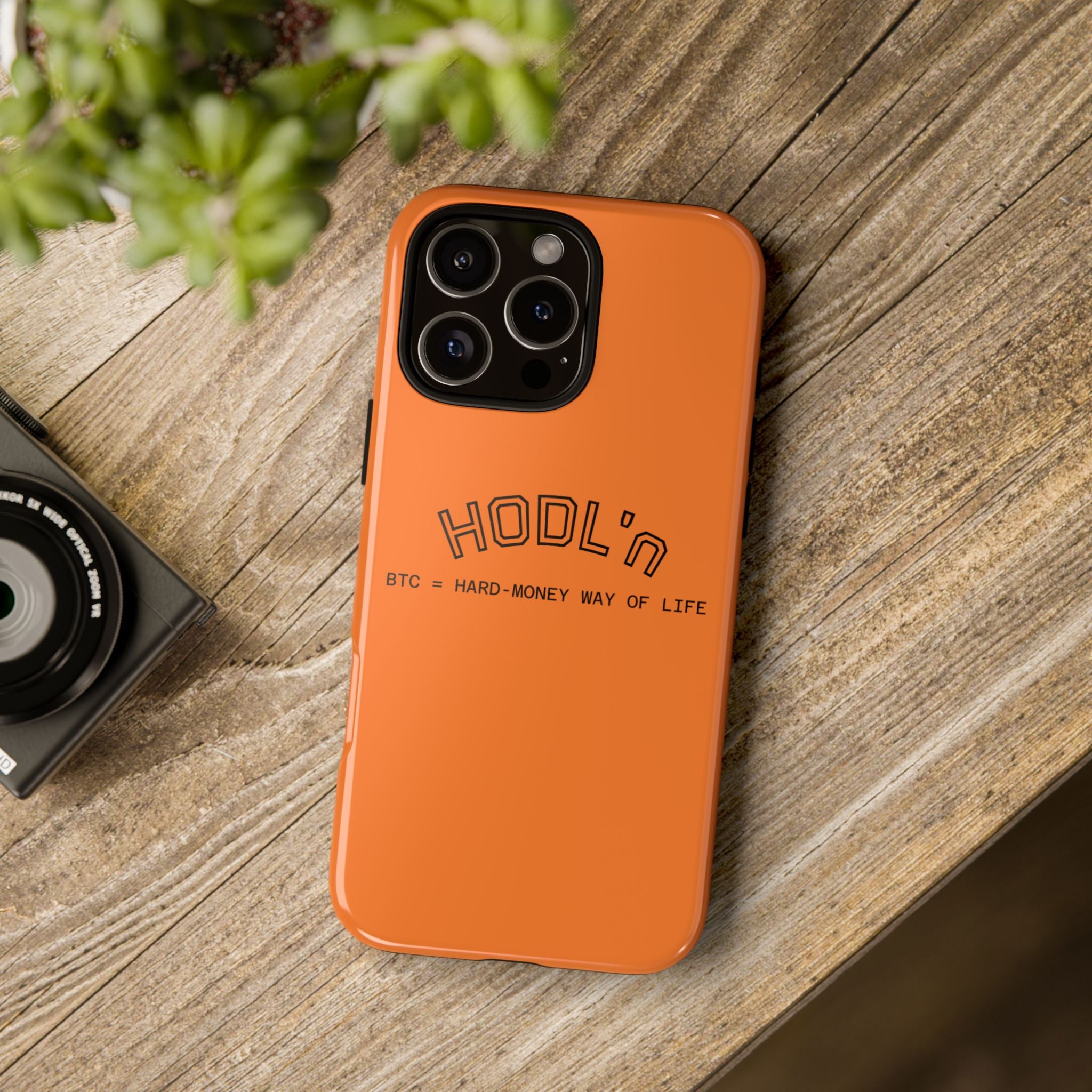 HODL HODL  BTC = HARD-MONEY WAY OF LIFE"  Bitcoin Orange Tough Phone Case | Crypto Gift