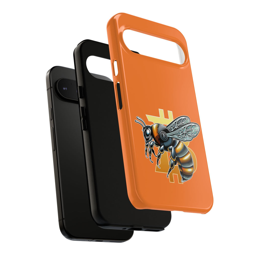 "CypherHornet-Bitcoin" Designer Phone Case - Bright Orange Protective Smartphone Cover | Crypto Gift