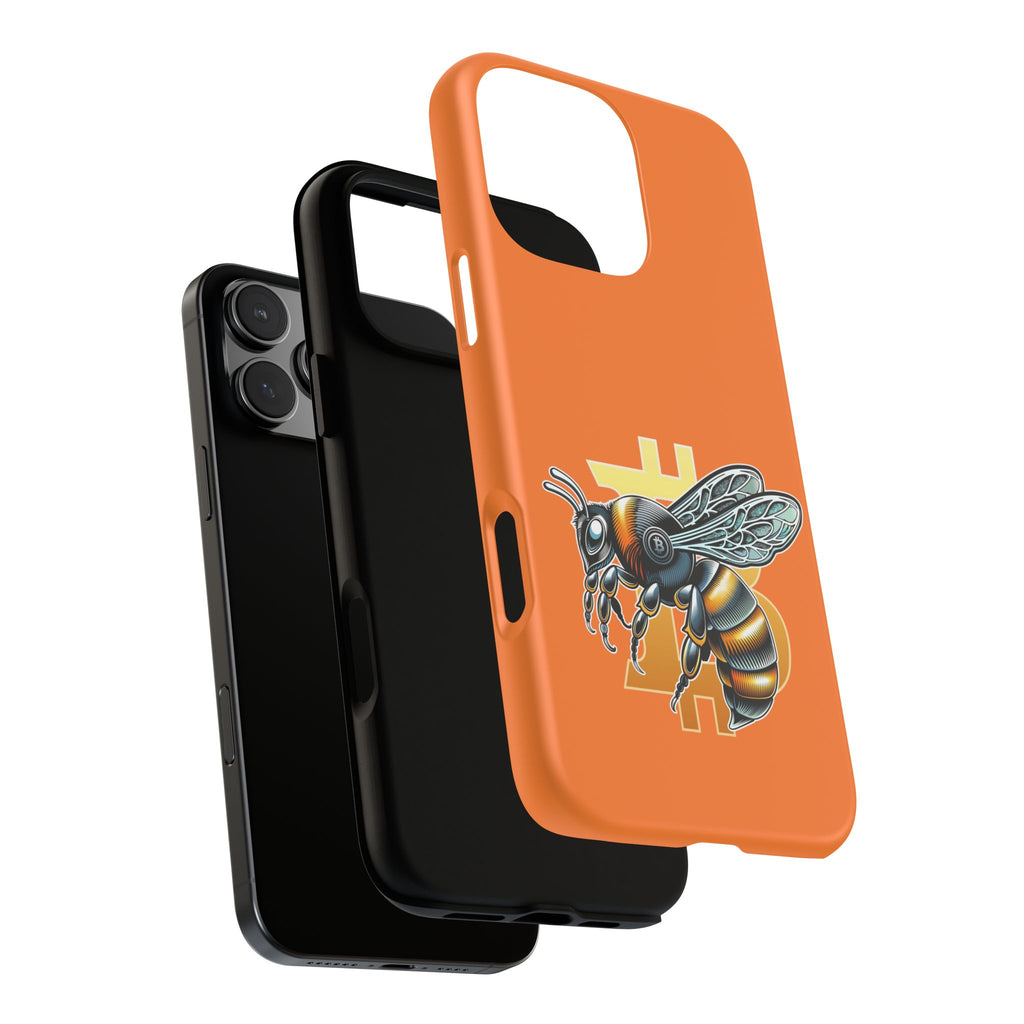 "CypherHornet-Bitcoin" Designer Phone Case - Bright Orange Protective Smartphone Cover | Crypto Gift