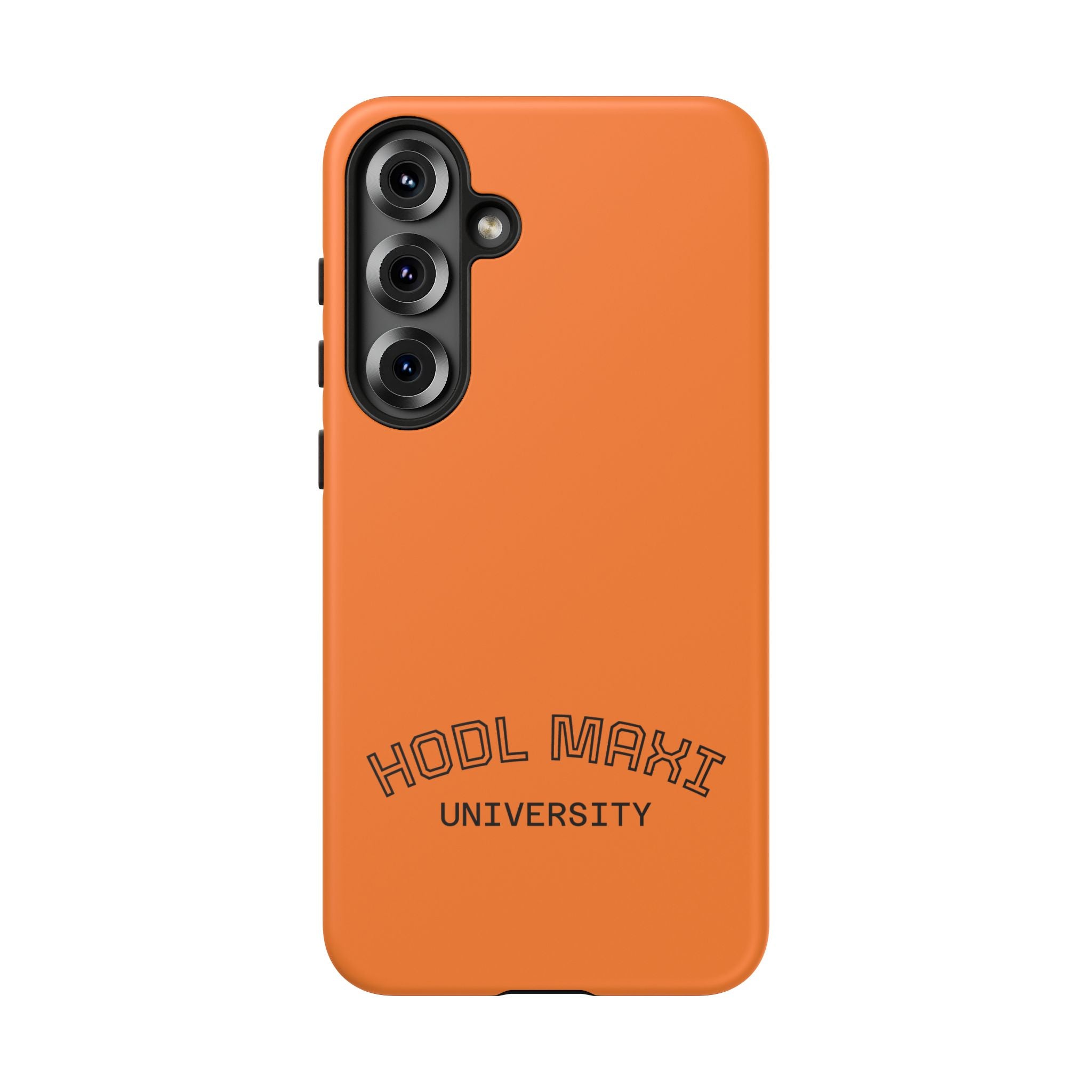 HODL MAXI University Phone Case — Orange Protective Crypto Design