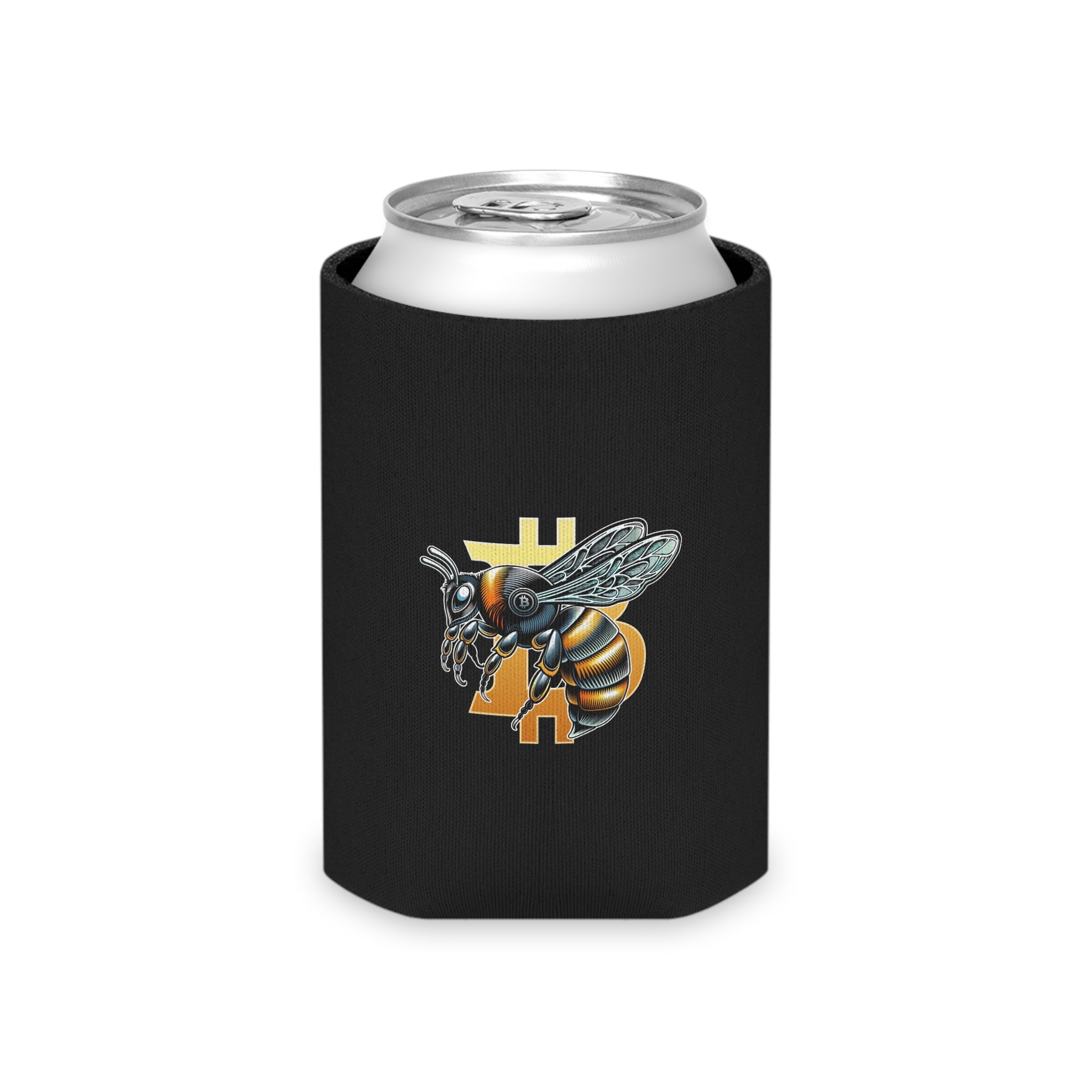 Bitcoin/Cypherhornet - Custom Logo Can Cooler | Black Insulated Foam Stubby Cooler | Crypto Gift 127