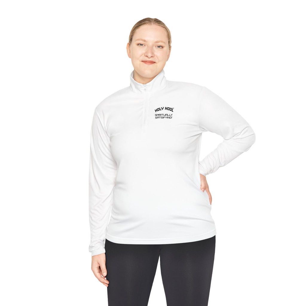 HOLY HODL Spiritually Satsifying! - Bitcoin Faith Quarter-Zip Pullover  | Crypto Gift 214