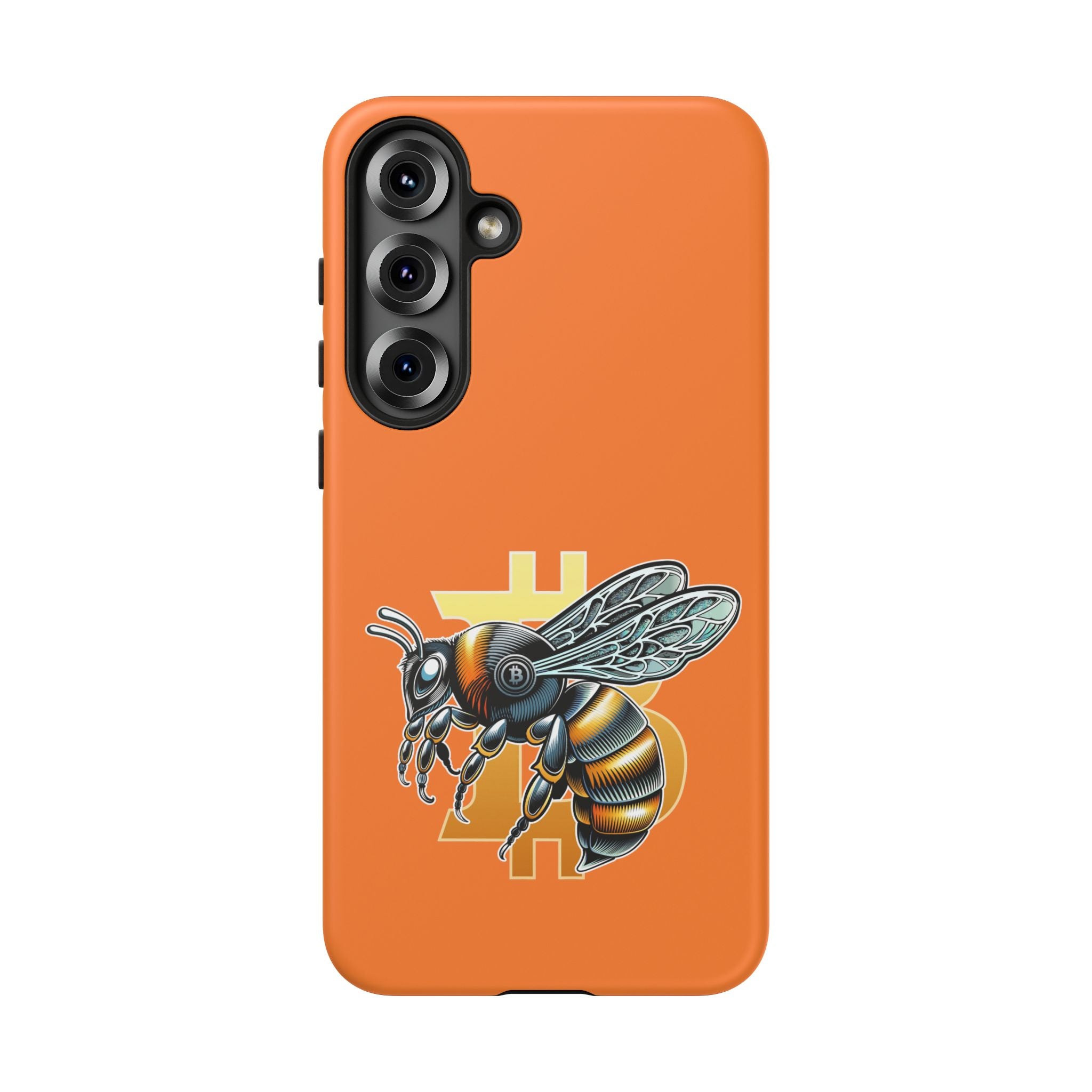 Bitcoin*Wasp Designer Phone Case - Bright Orange Protective Smartphone Cover | Crypto Gift