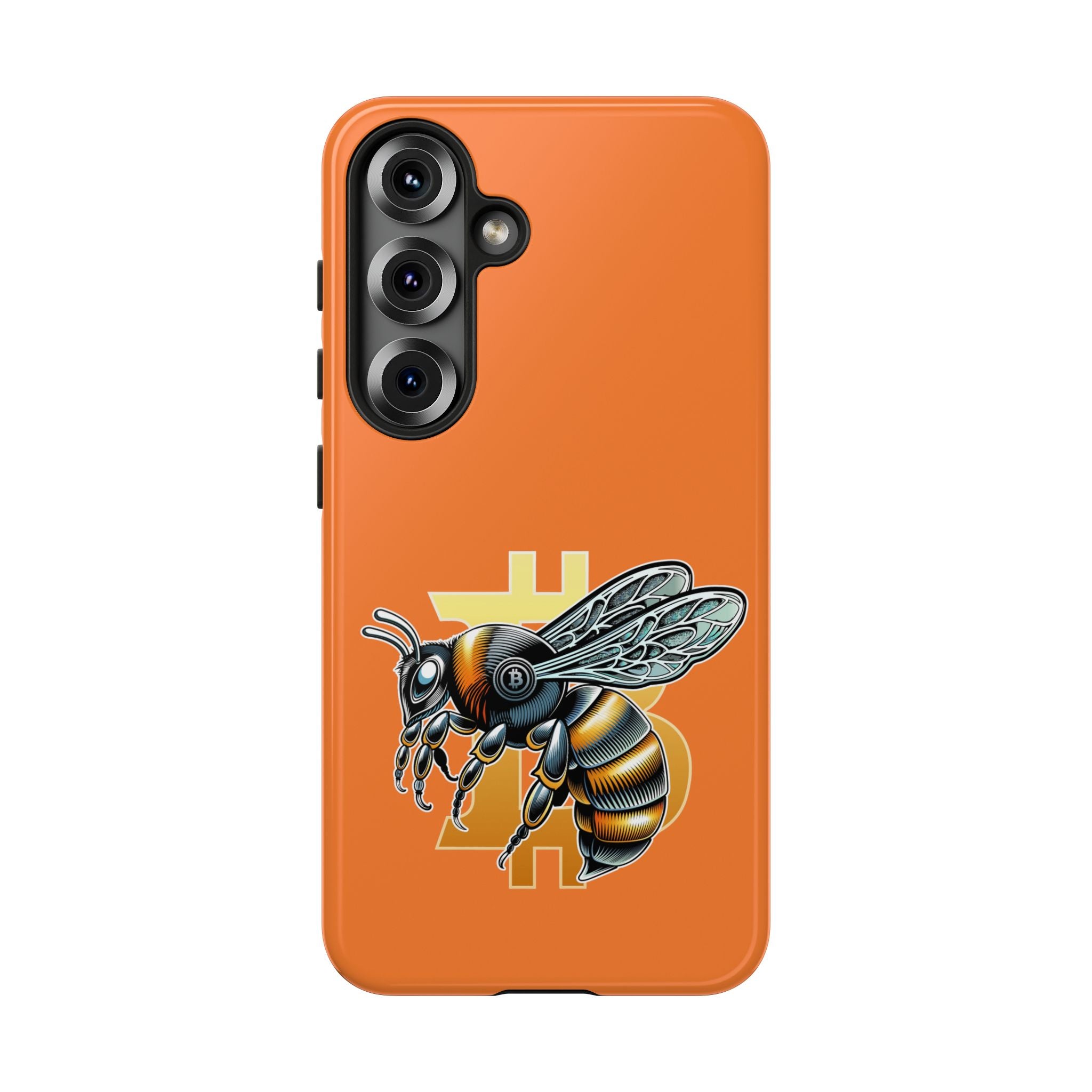 "CypherHornet-Bitcoin" Designer Phone Case - Bright Orange Protective Smartphone Cover | Crypto Gift