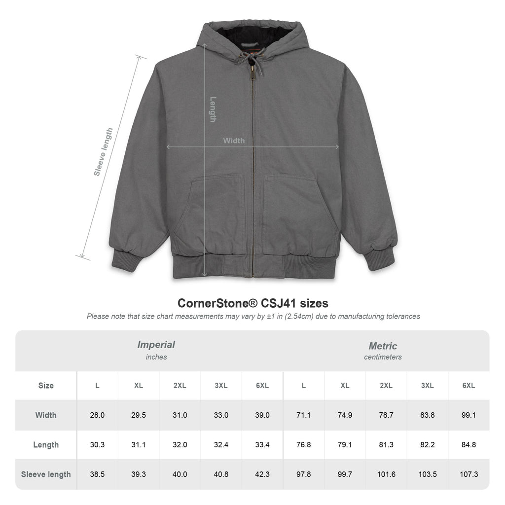 "Bitcoin/CypherHornet" Embroidered Custom Logo Work Jacket - CornerStone Duck Cloth Hooded Coat | Crypto Gift 82