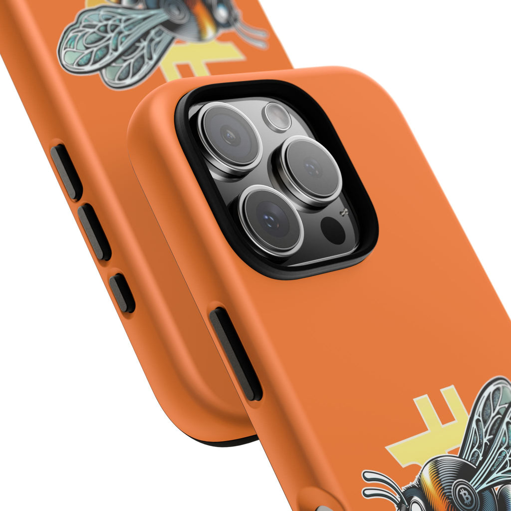 "CypherHornet-Bitcoin" Designer Phone Case - Bright Orange Protective Smartphone Cover | Crypto Gift