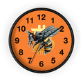 Bitcoin CypherHornet * Wall Clock - Retro Orange Crypto Bee Clock with Black Arms for Home & Office | Crypto Gift 203