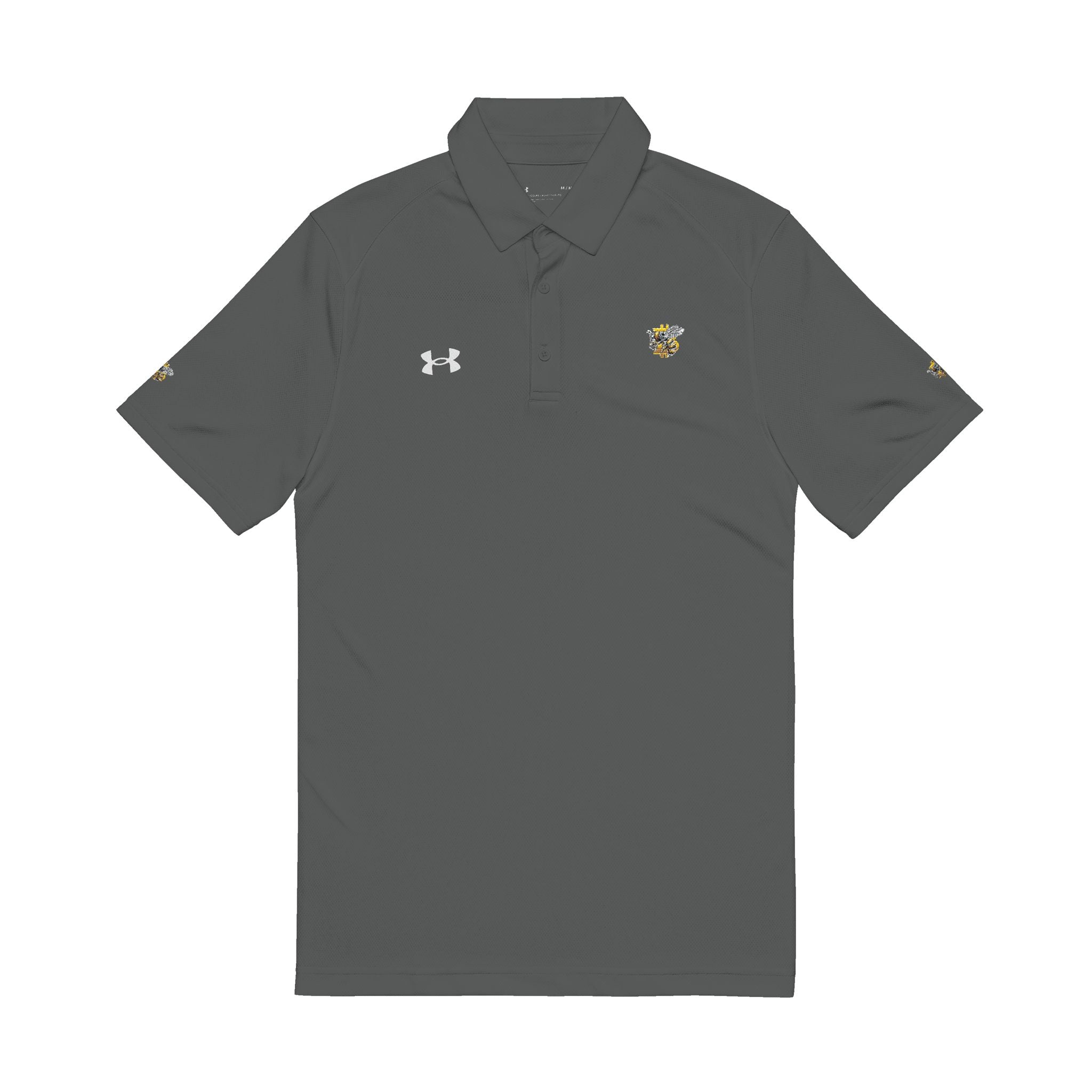 CypherHornet/Bitcoin Embroidered White Under Armour Men's Polo - Performance Golf & Casual Shirt | Clubhouse Wear