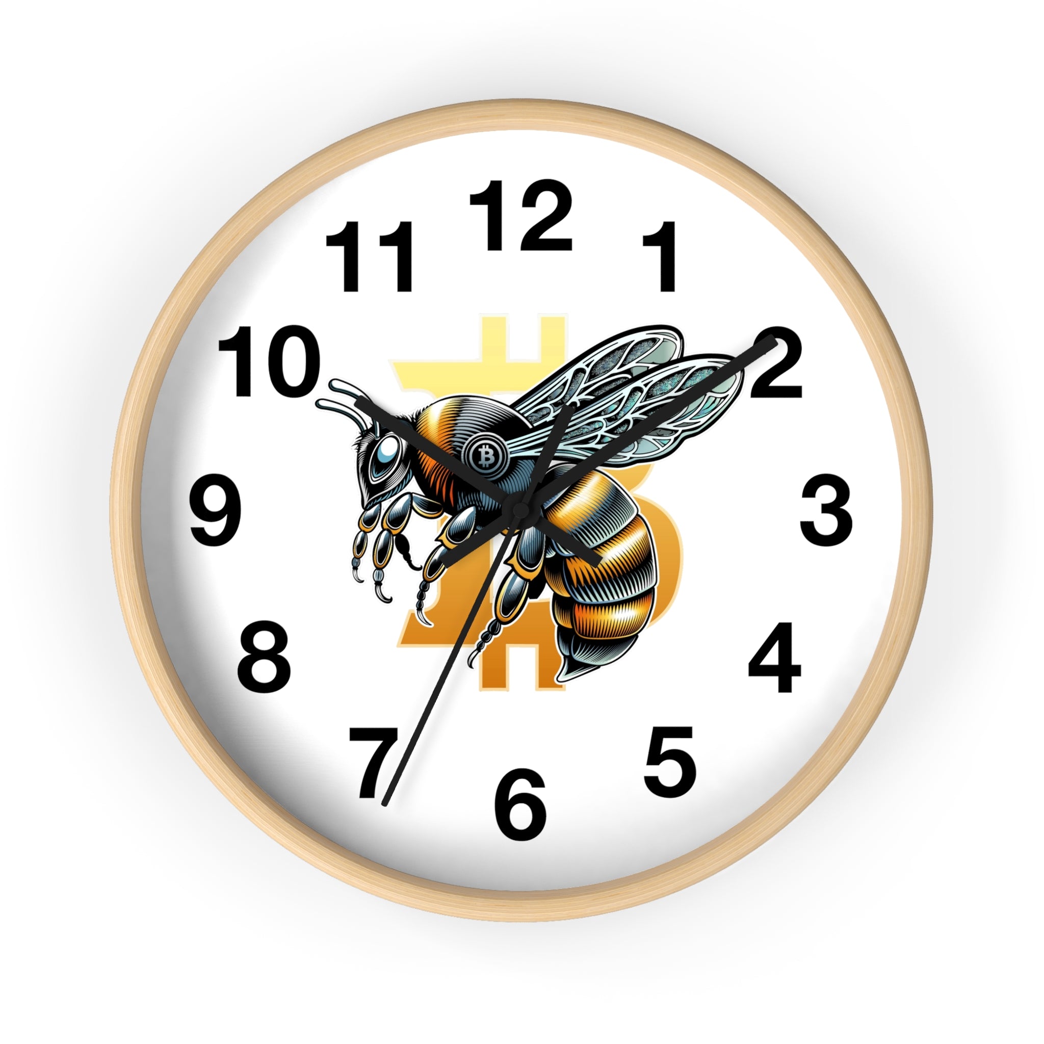 Bitcoin*Wasp Wall Clock — Decorative Clock for Home Office |Crypto Gift