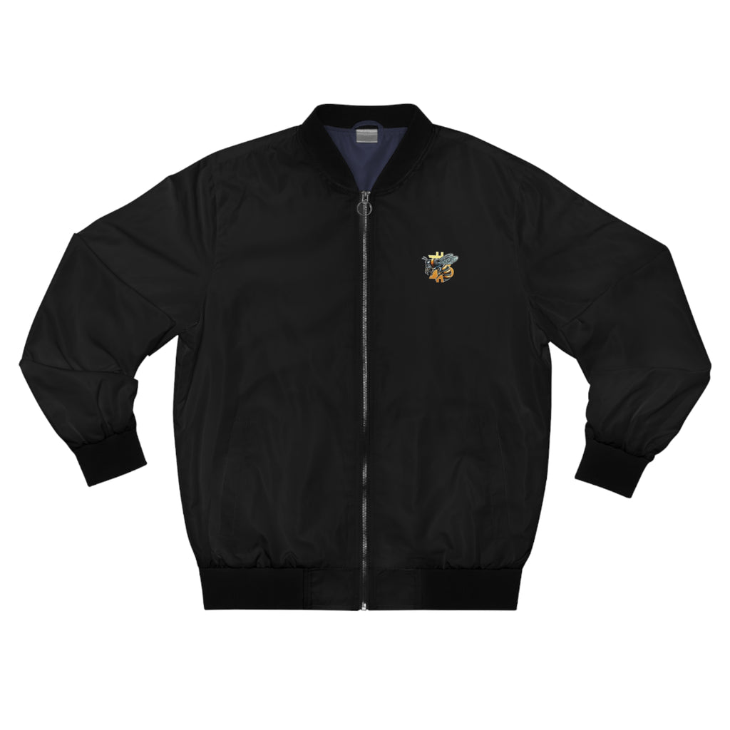 "Bitcoin/CypherHornet"  Discrete Custom Logo Crypto Bomber Jacket — Men's Lightweight Streetwear | Crypto Gift 7