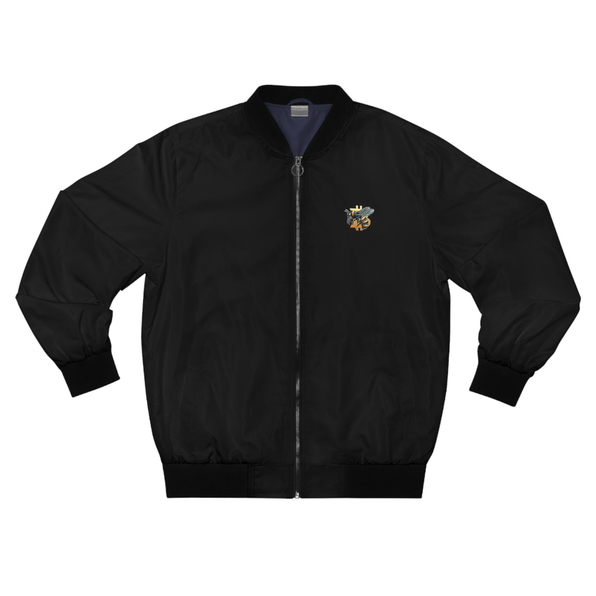 "CypherHornet-Bitcoin" Crypto Bomber Jacket — Men's Lightweight Streetwear | Crypto Gift