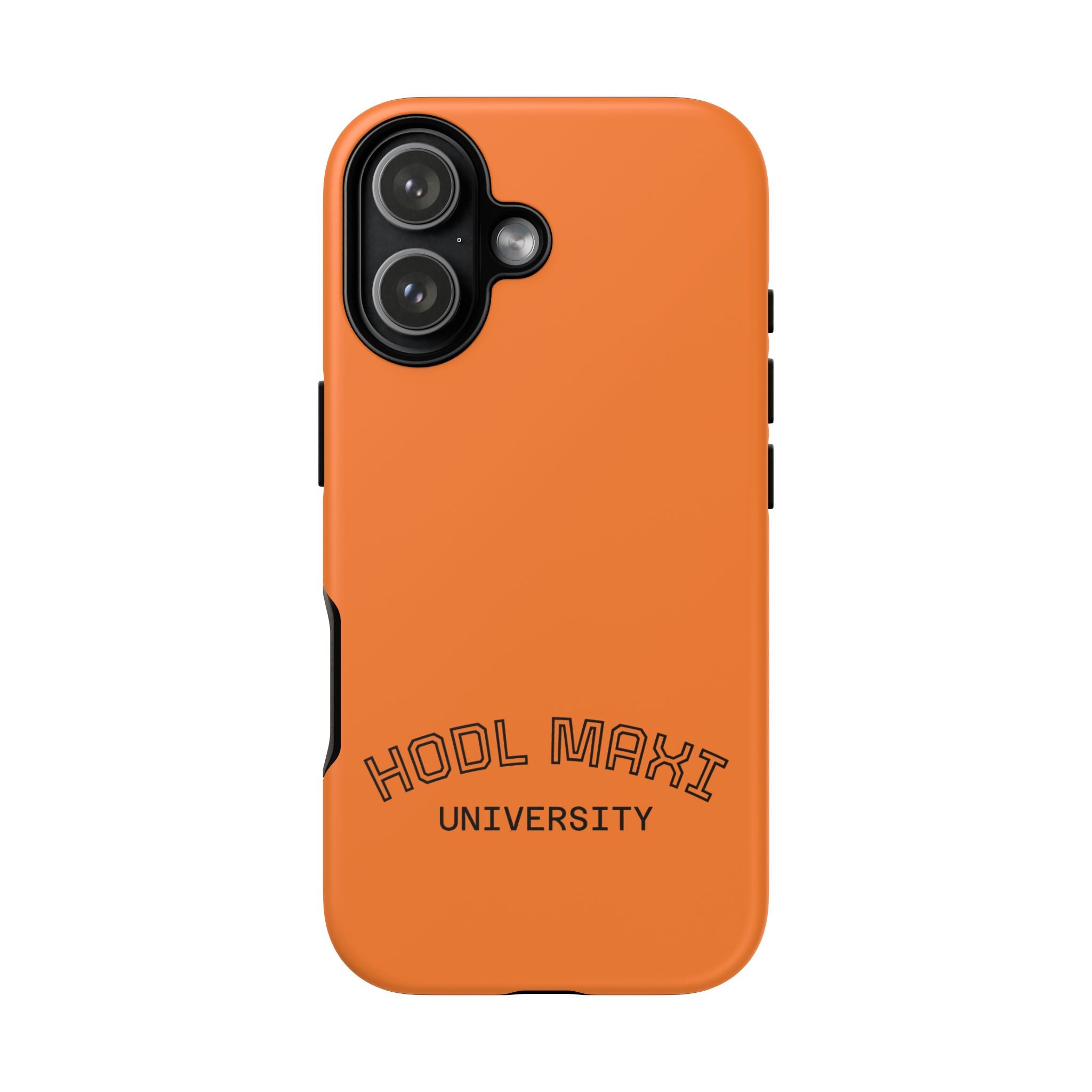 HODL MAXI University Phone Case — Orange Protective Crypto Design