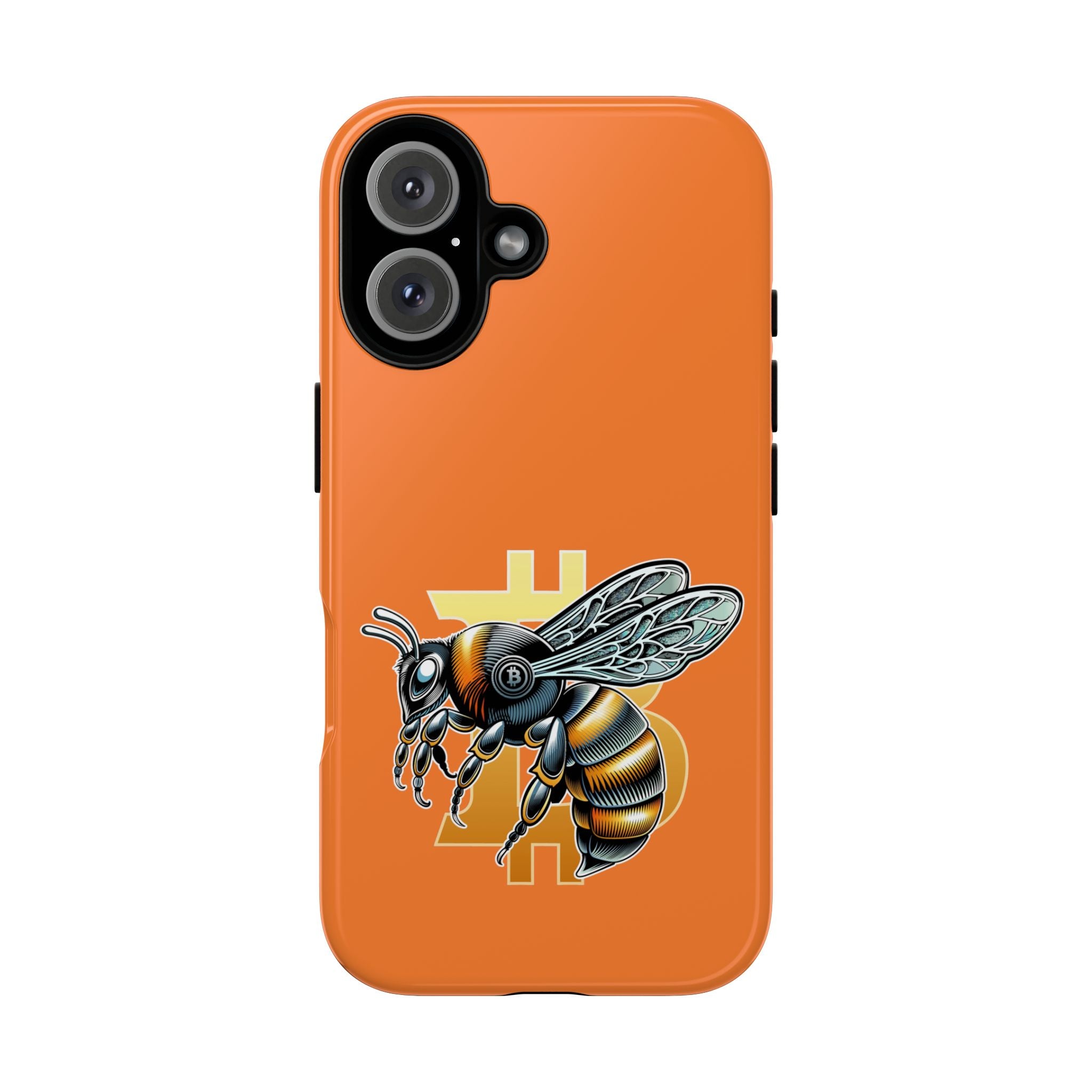 Bitcoin*Wasp Designer Phone Case - Bright Orange Protective Smartphone Cover | Crypto Gift