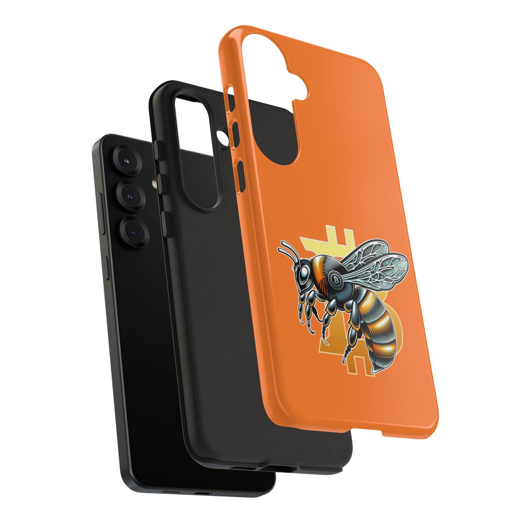 "CypherHornet-Bitcoin" Designer Phone Case - Bright Orange Protective Smartphone Cover | Crypto Gift