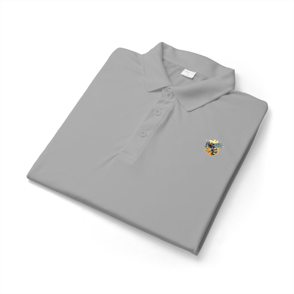 Bitcoin*Wasp Polo Shirt — Moisture-Wicking Performance Golf & Work Polo | Crypto Gift
