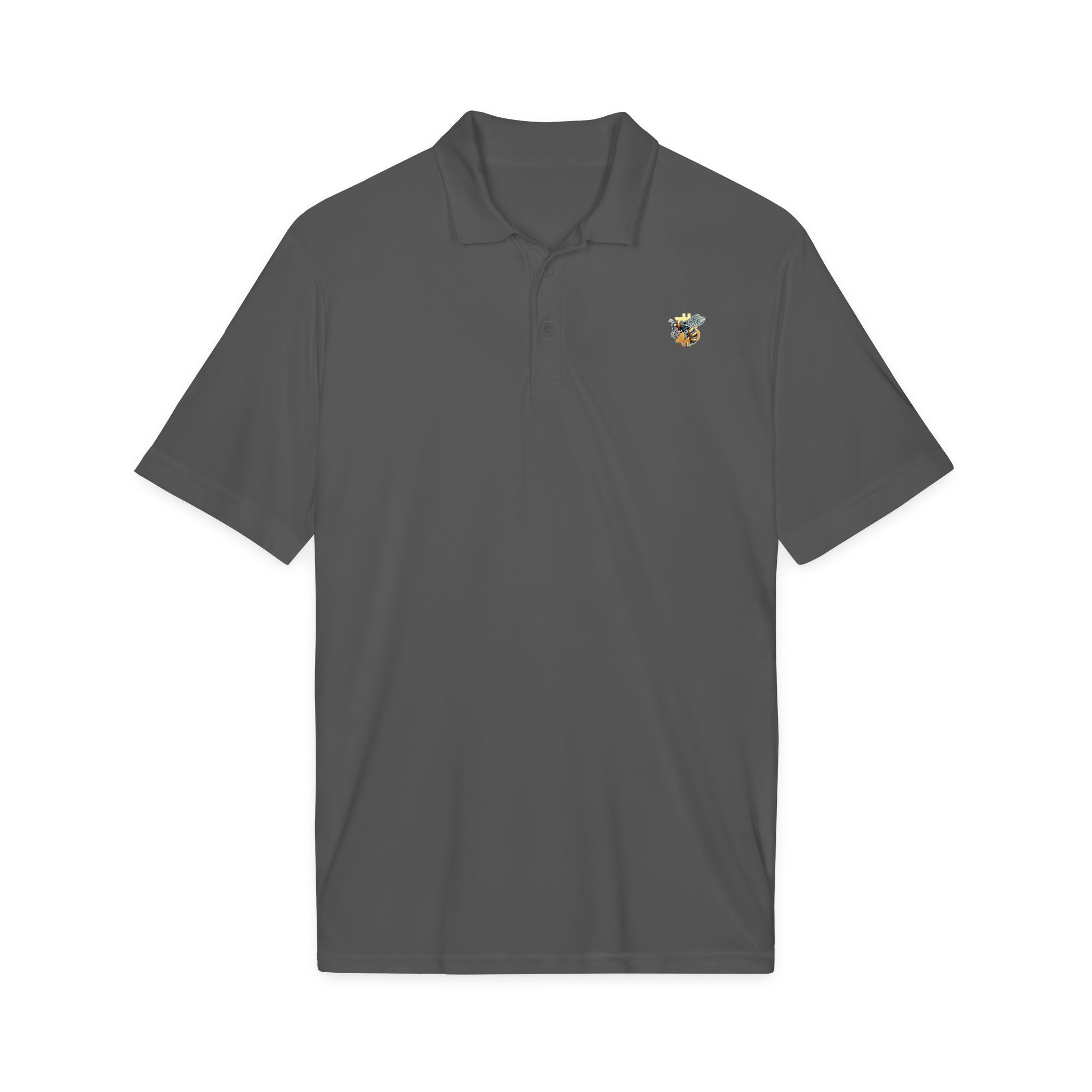 "CypherHornet-Bitcoin" Discrete Embroidered Logo Polo Shirt — Moisture-Wicking Performance Golf & Work Polo | Crypto Gift 213