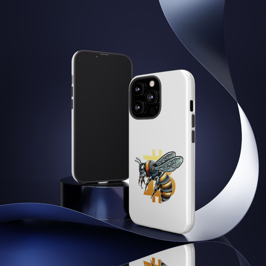Bitcoin*Wasp Phone Case — Crypto Honeycomb Protective Tough Case | Crypto Gift