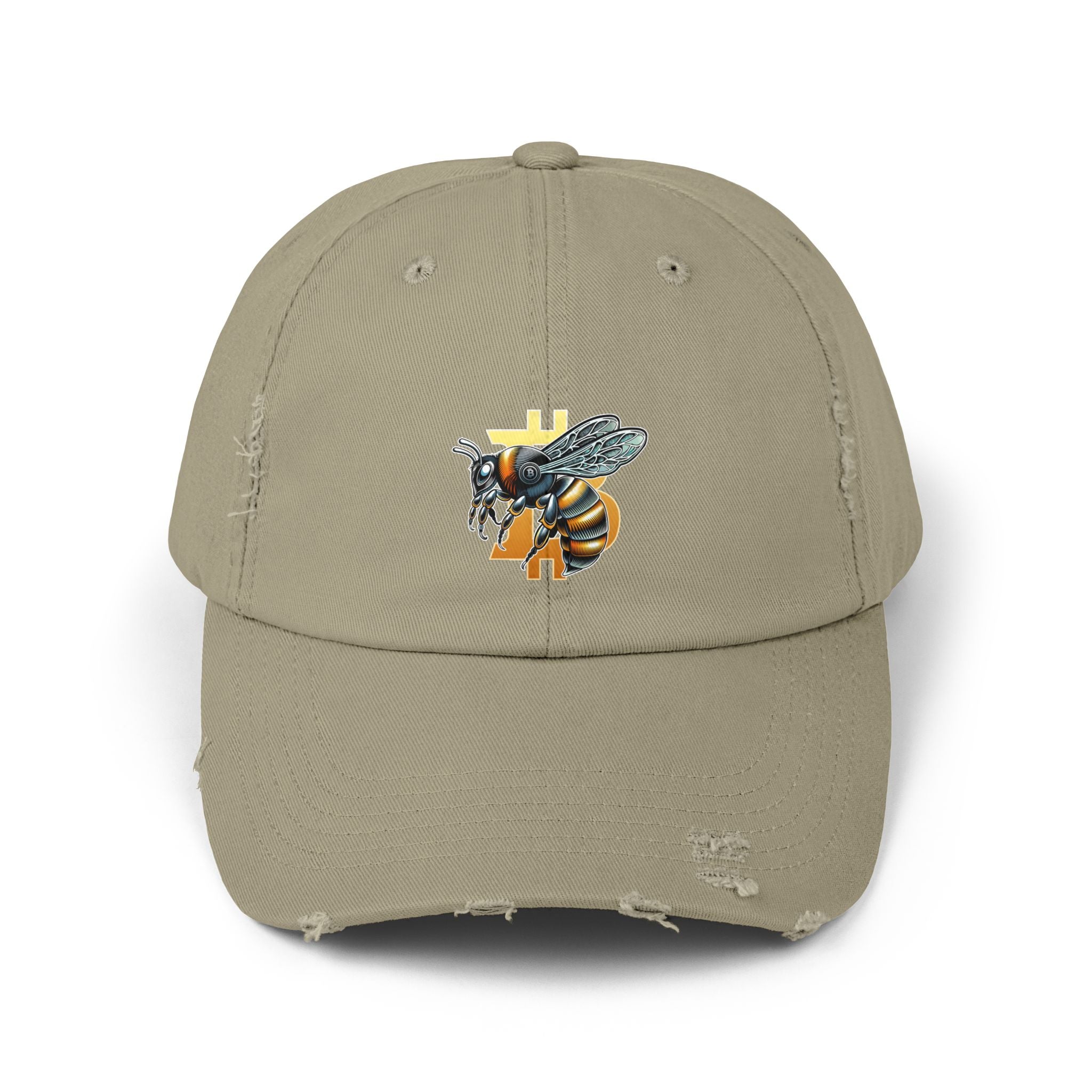 "CypherHornet-Bitcoin" Distressed Unisex Ball Cap |Crypto gift